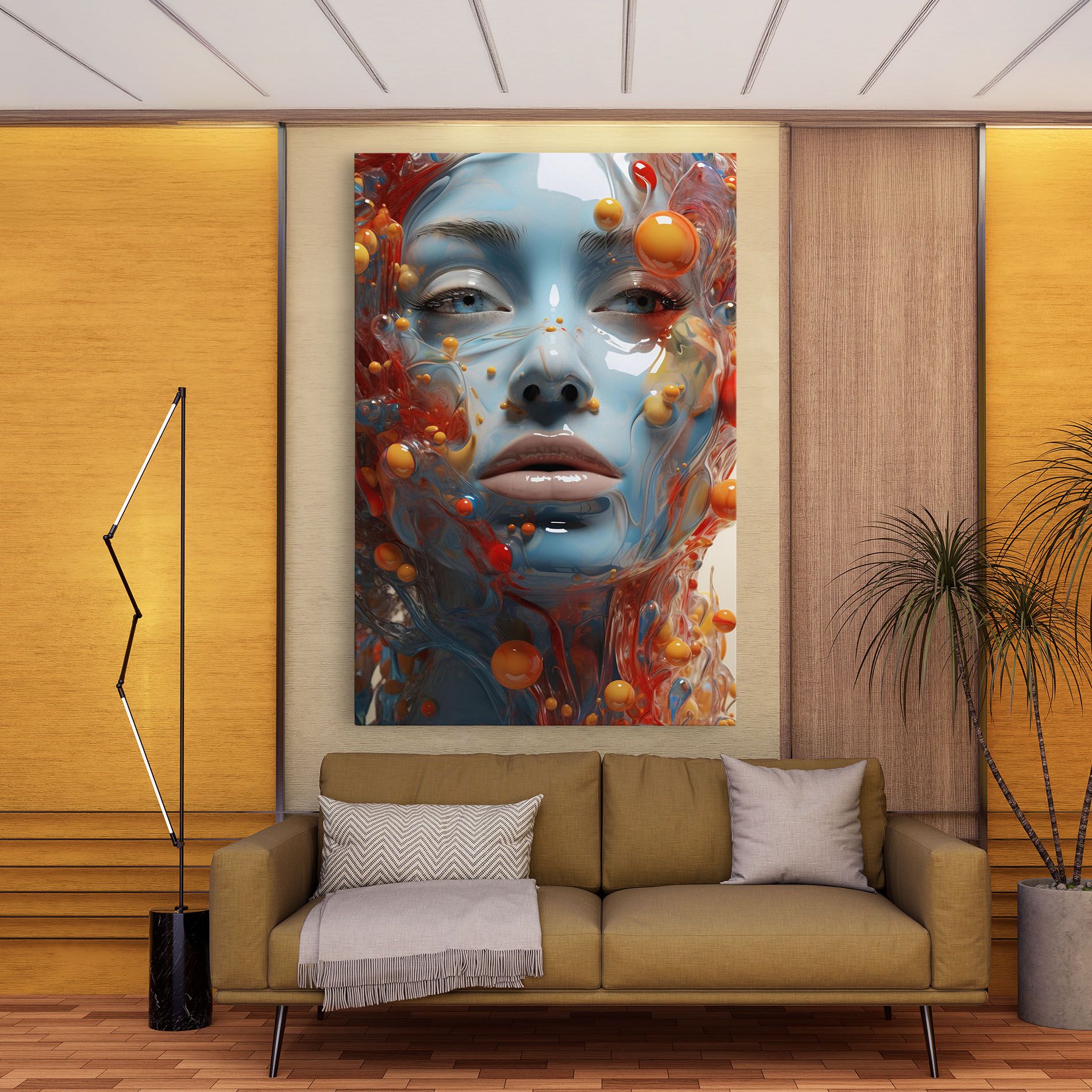 Pretty Blue Face mockup 9