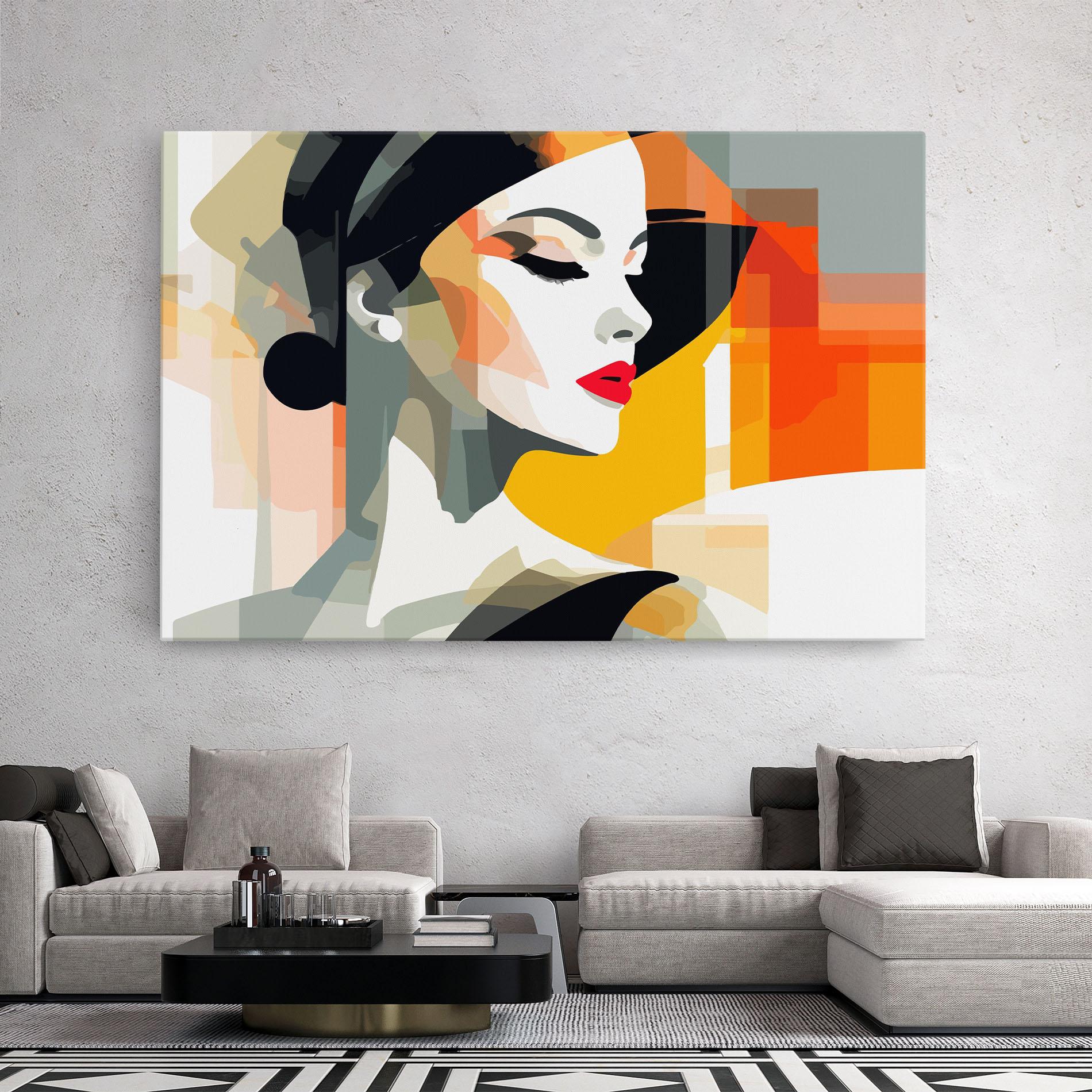 Leinwandbild Art Woman View mockup 2