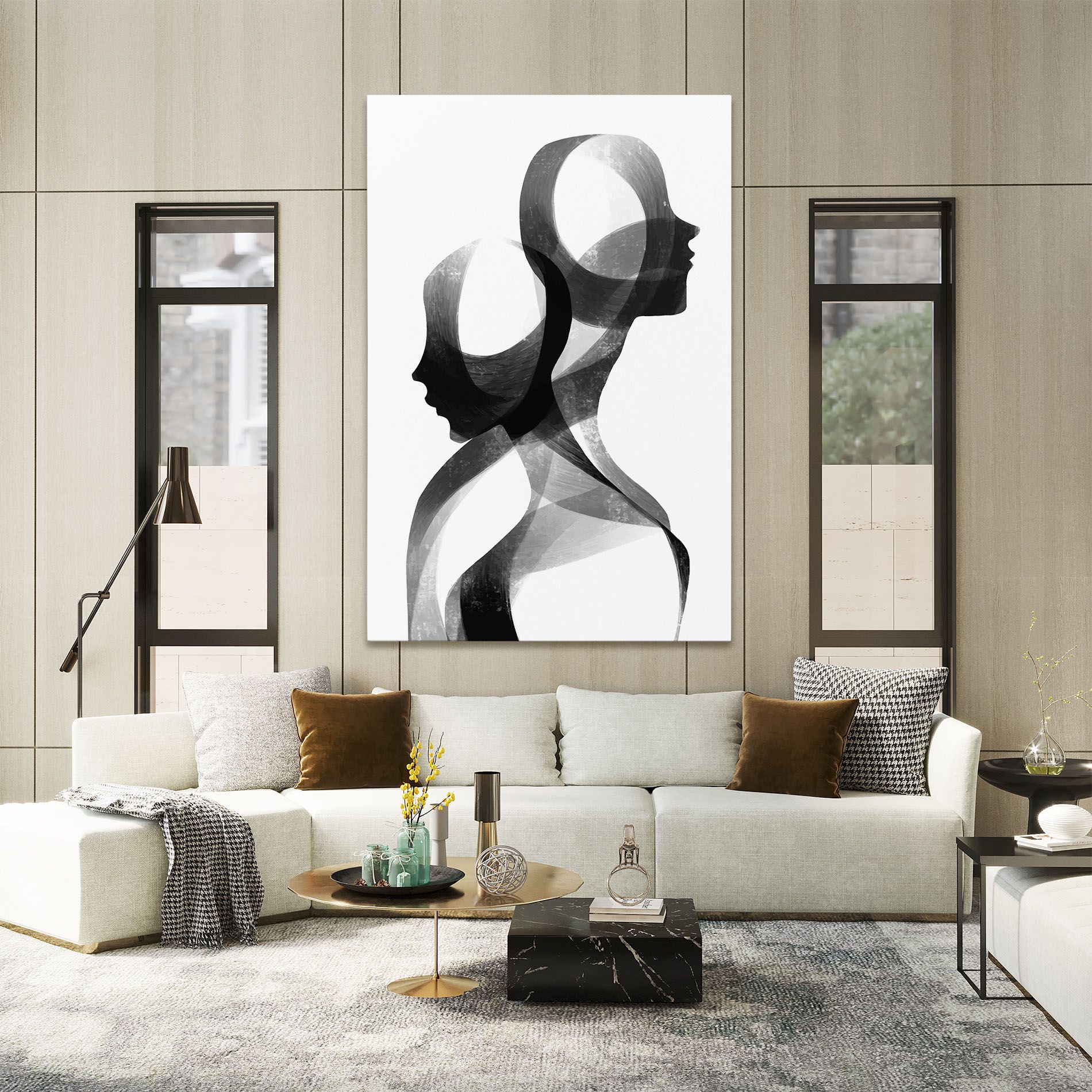 Abstract Grey Couple mockup 2