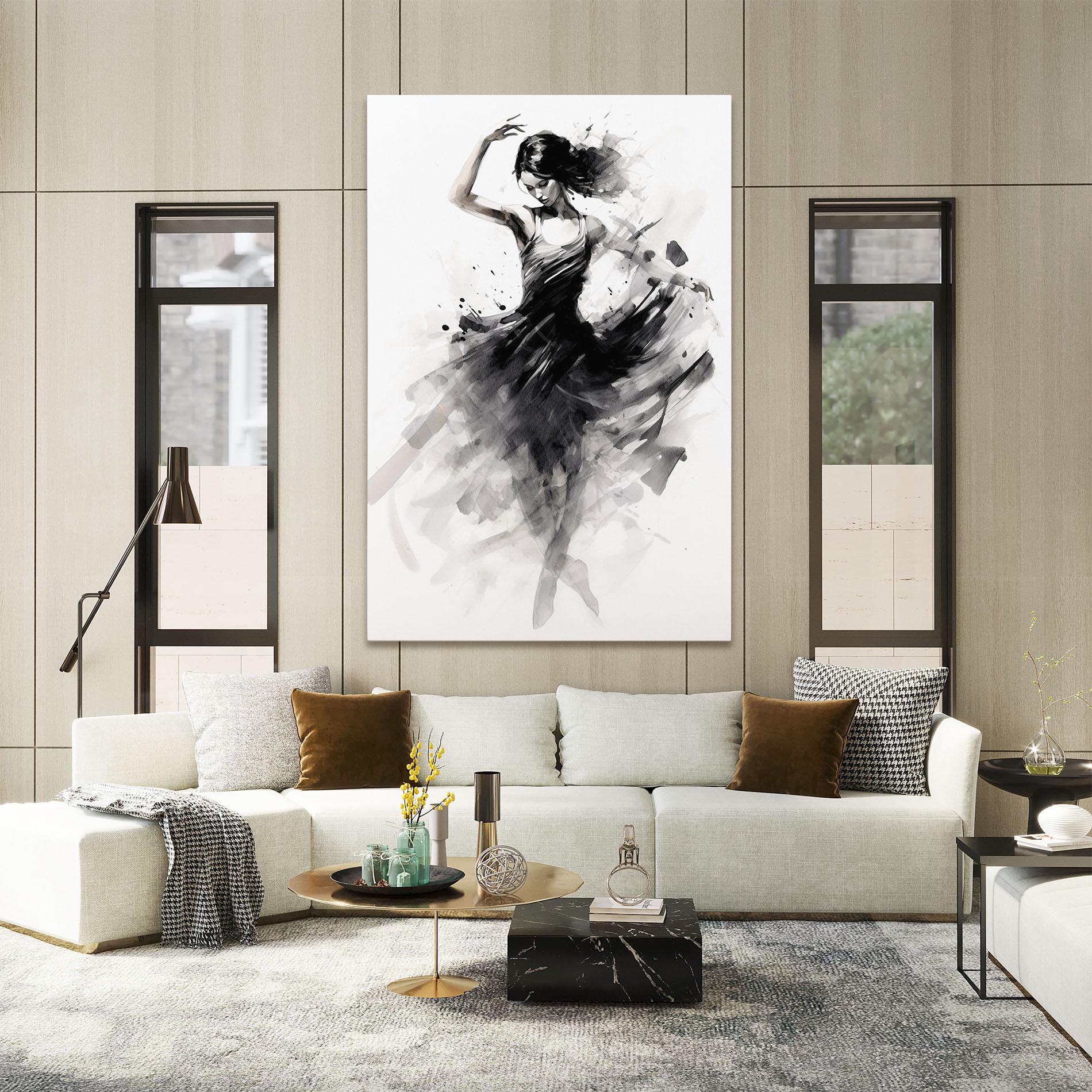Leinwandbild Dancing Woman mockup 2