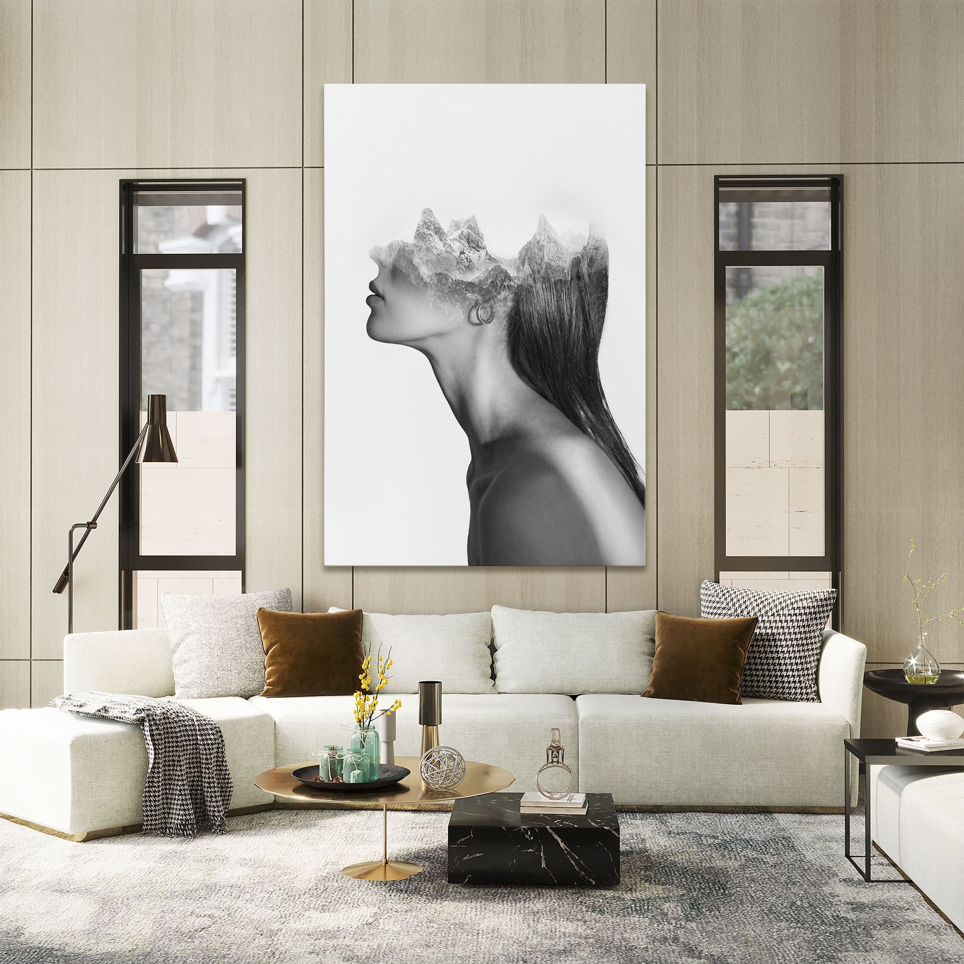 Woman Mountains View mockup 2