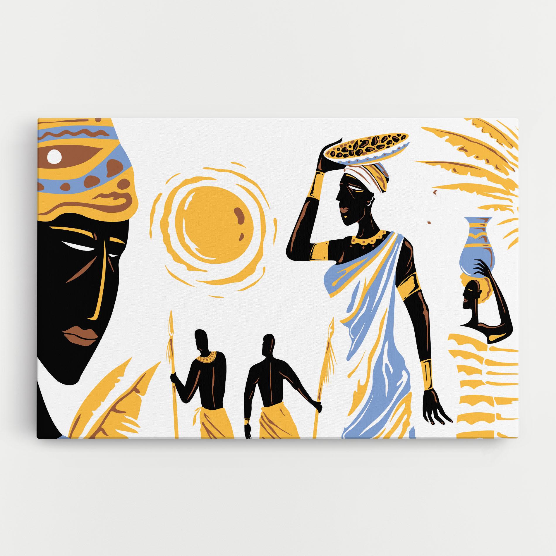 Leinwandbild African Drawing mockup 0