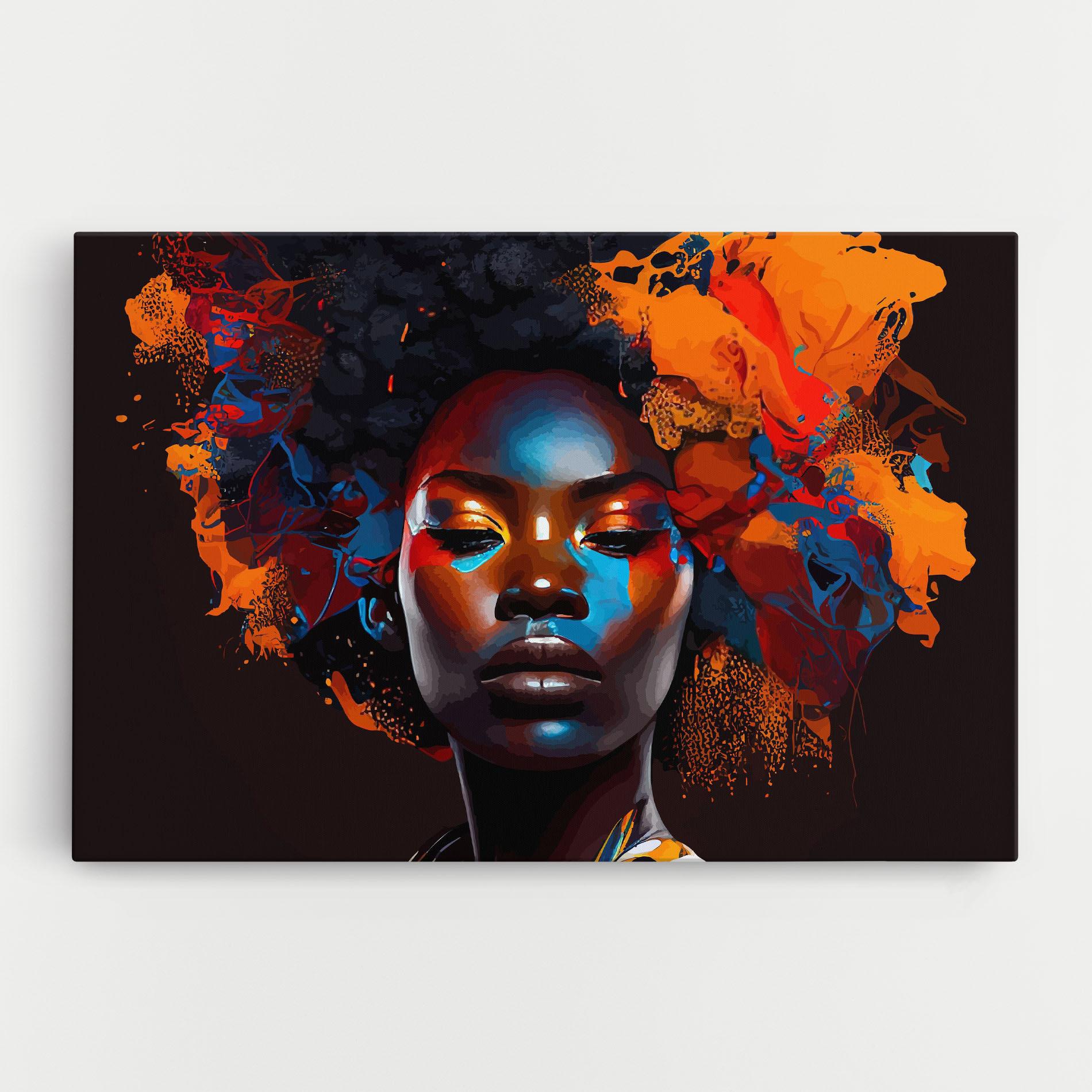 Leinwandbild Africat Yellow Hair mockup 0