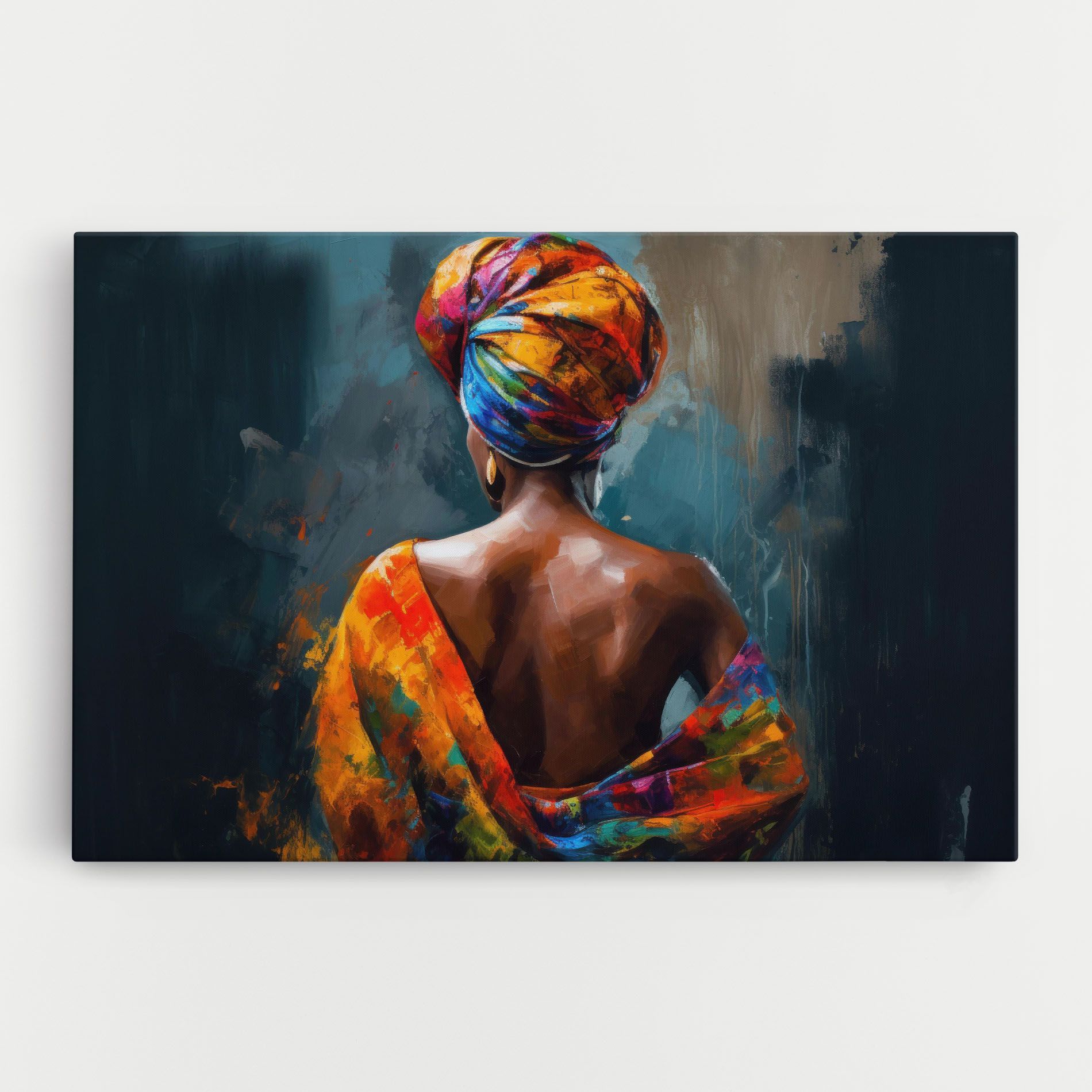 Colorful Turban Woman mockup 0