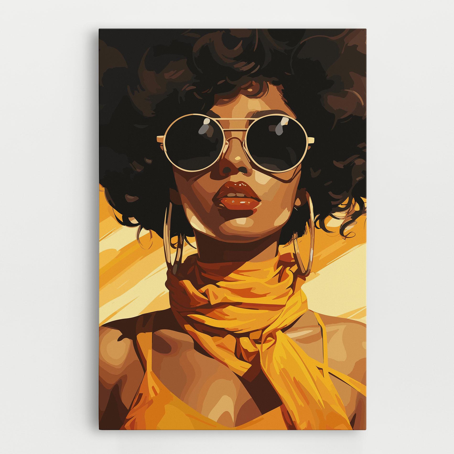 Leinwandbild African Yellow Woman mockup 0