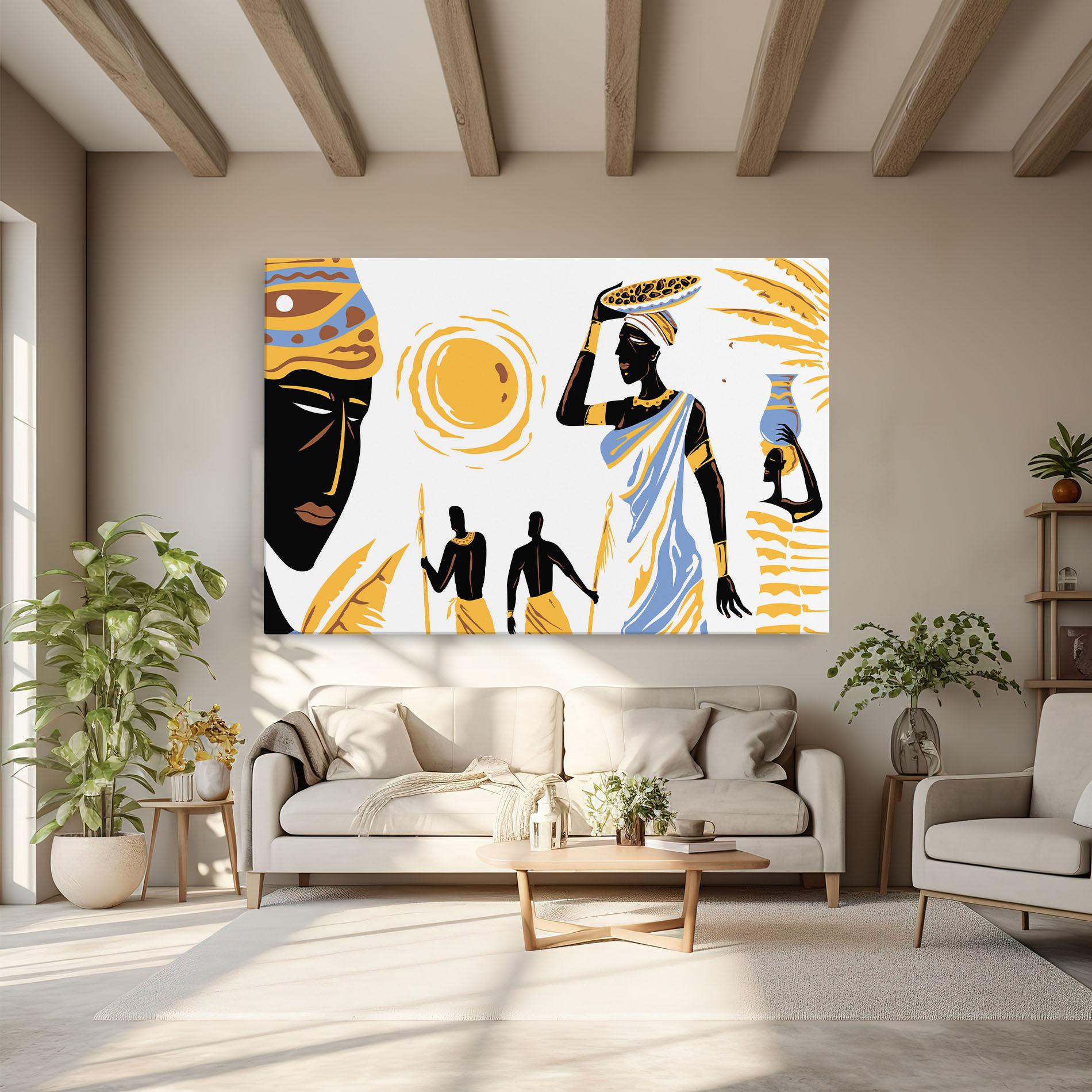 Leinwandbild African Drawing mockup 6