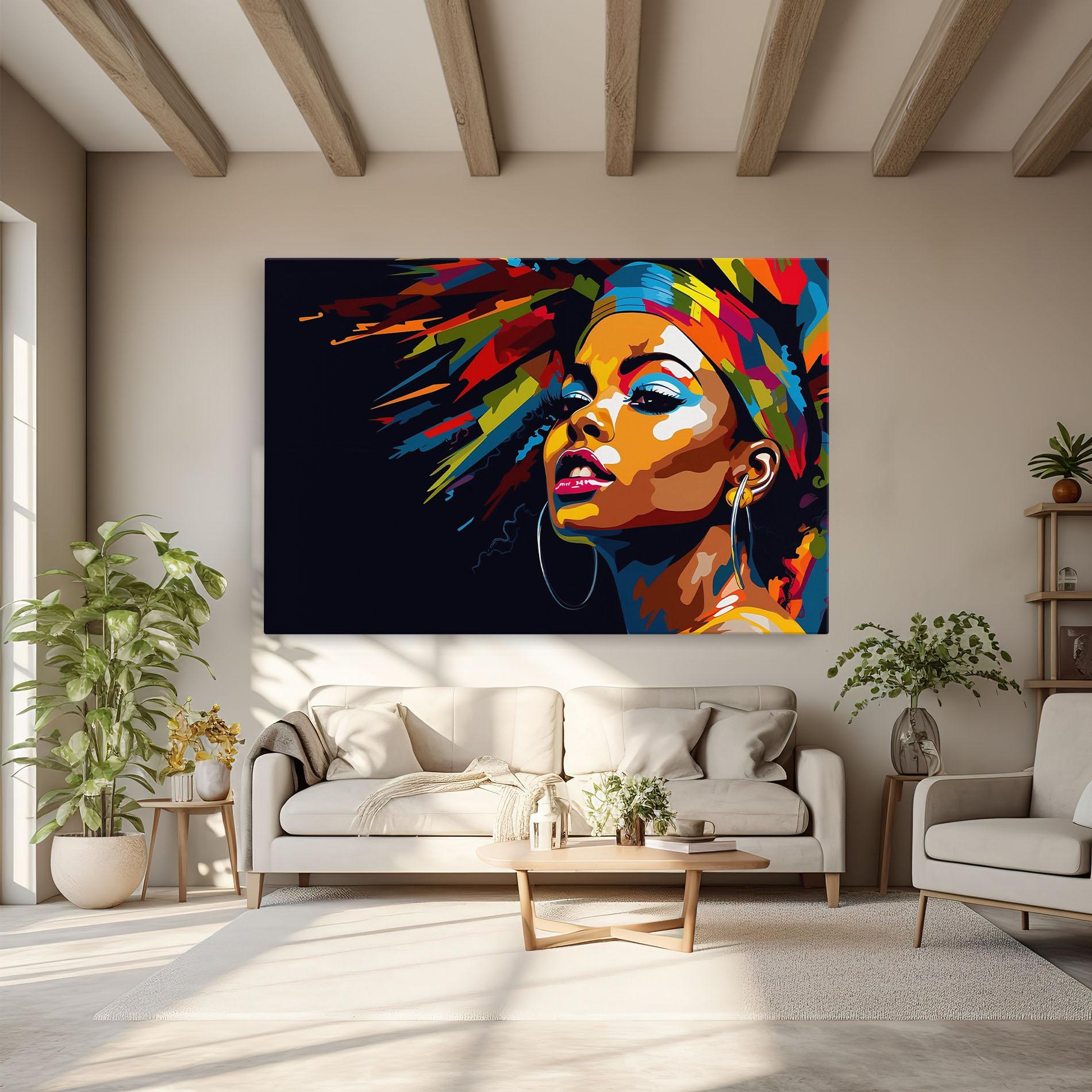 Leinwandbild African Woman Portrait mockup 6