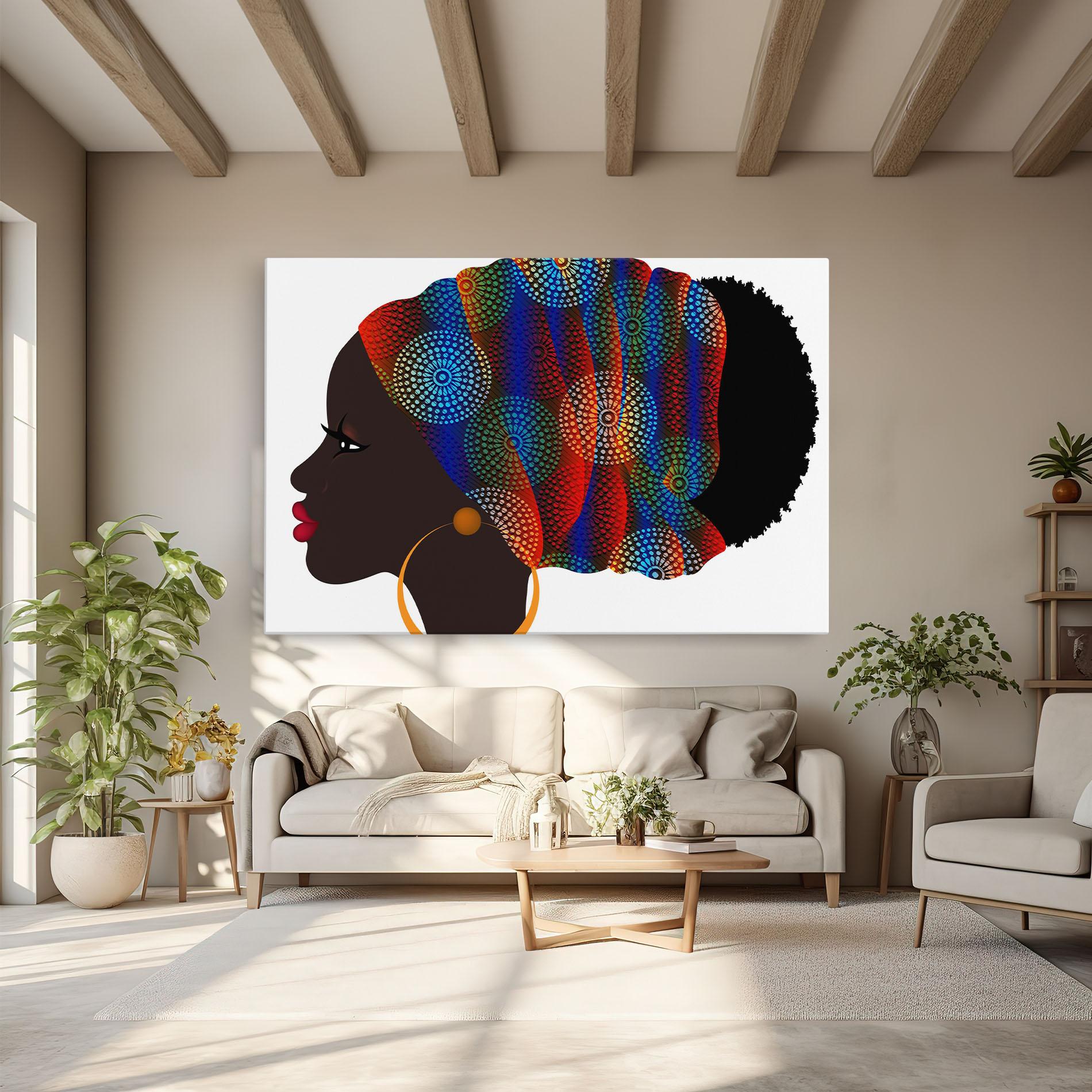 Leinwandbild Afro Hairstyle mockup 6