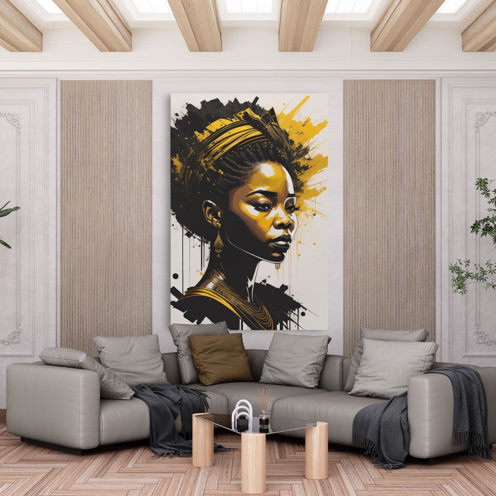 Gold African Woman mockup 6