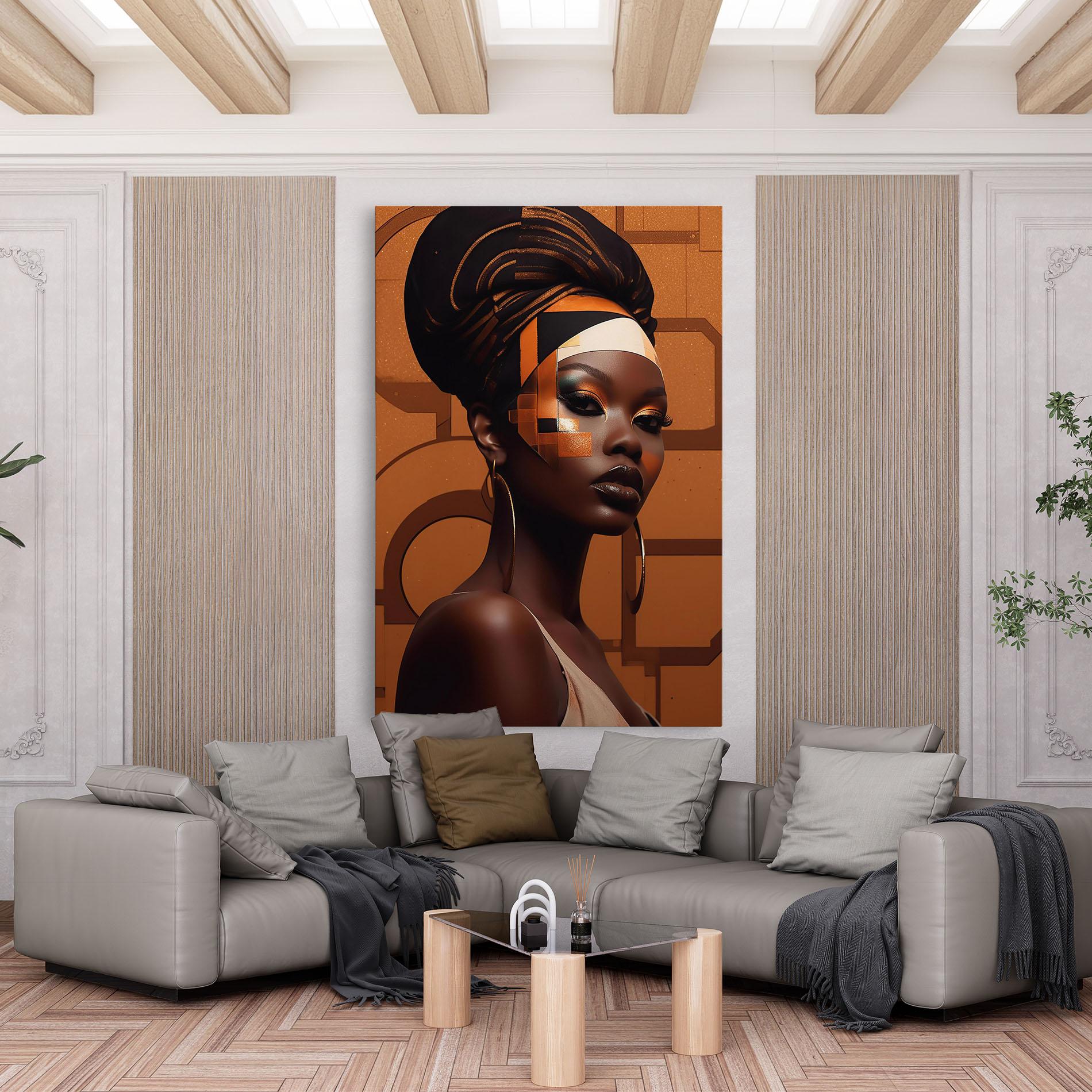 Leinwandbild Interesting African Makeup mockup 6