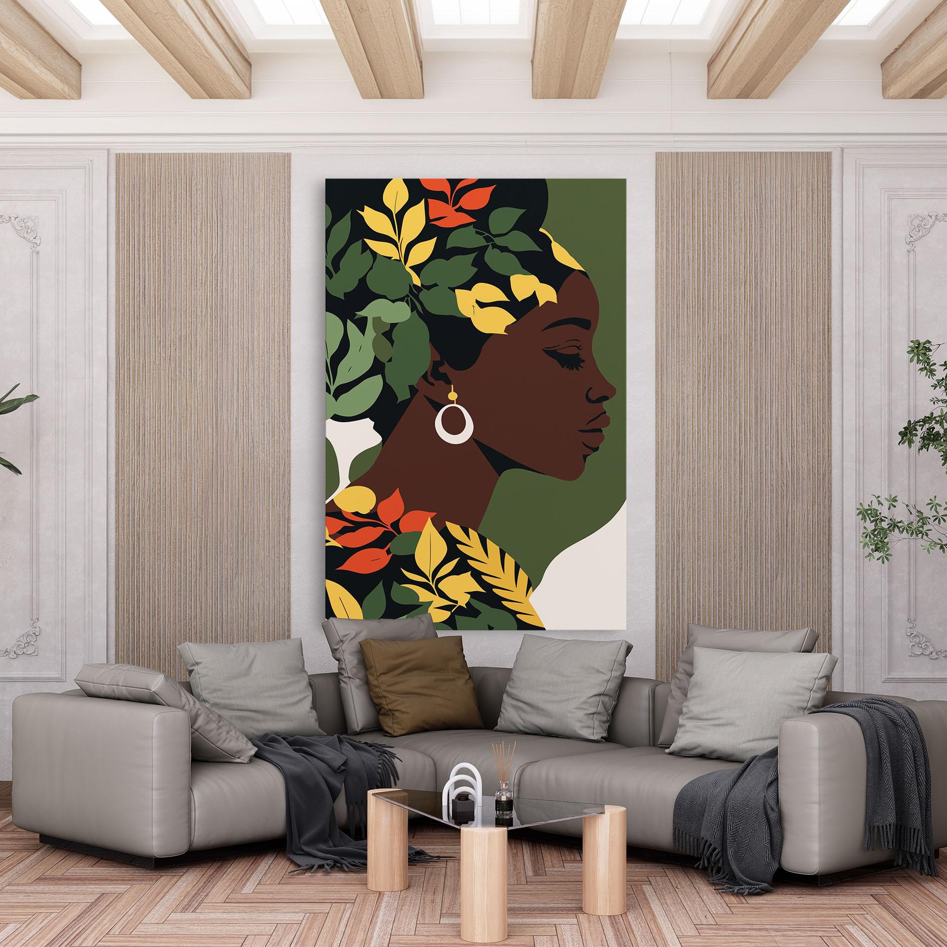 Leinwandbild Yellow Leaf Africa mockup 6