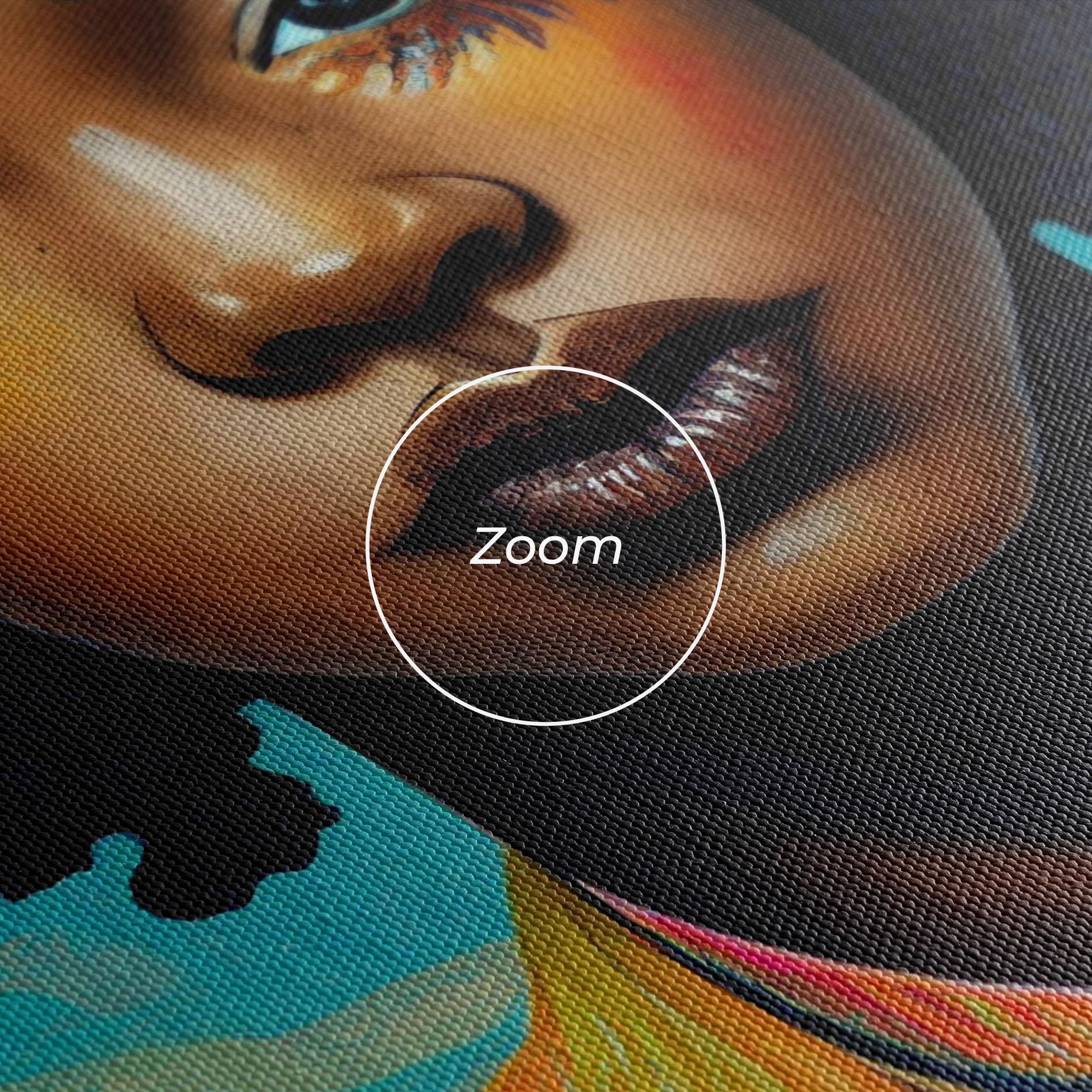 Leinwandbild Portrait With Flowers mockup 3