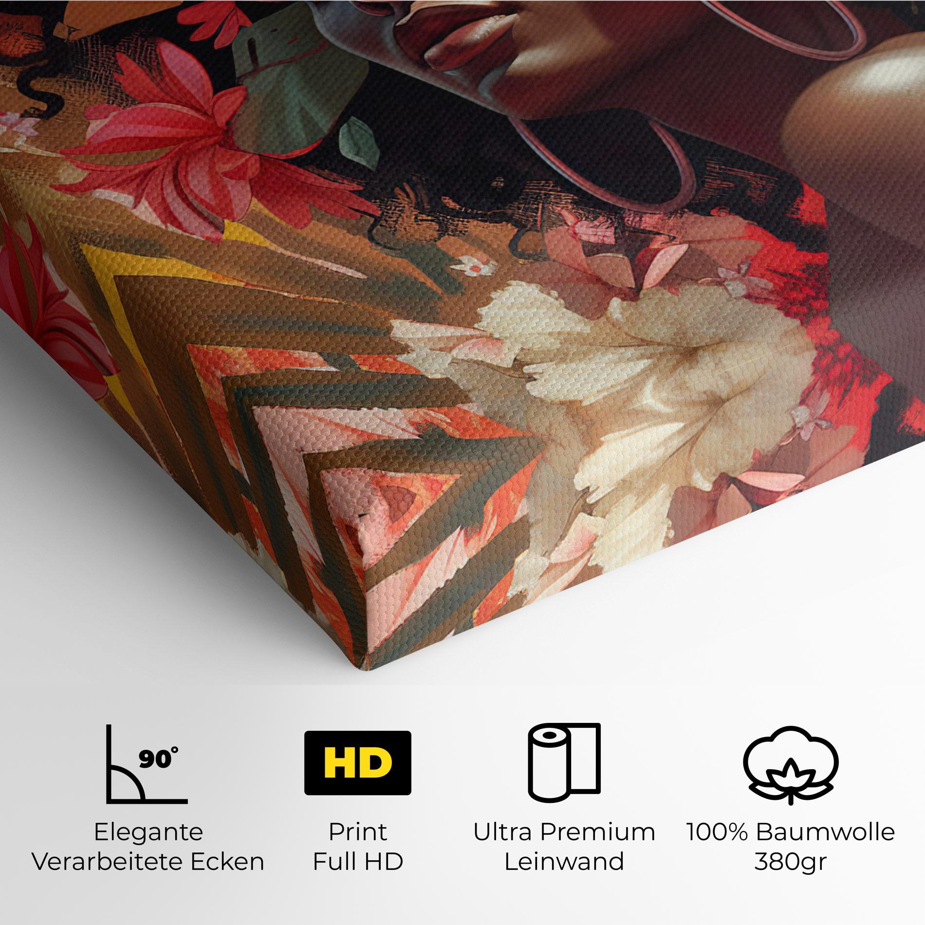Leinwandbild African Flower Woman mockup 4