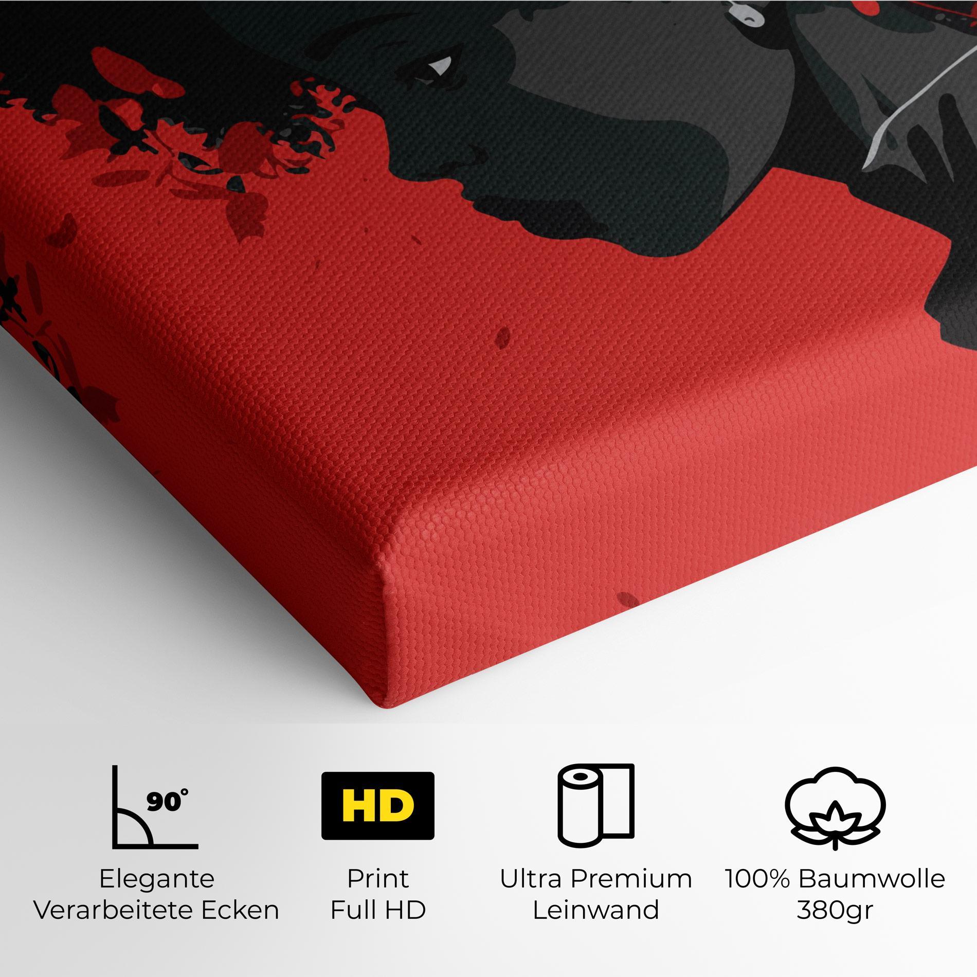 Leinwandbild African Red Flower mockup 4