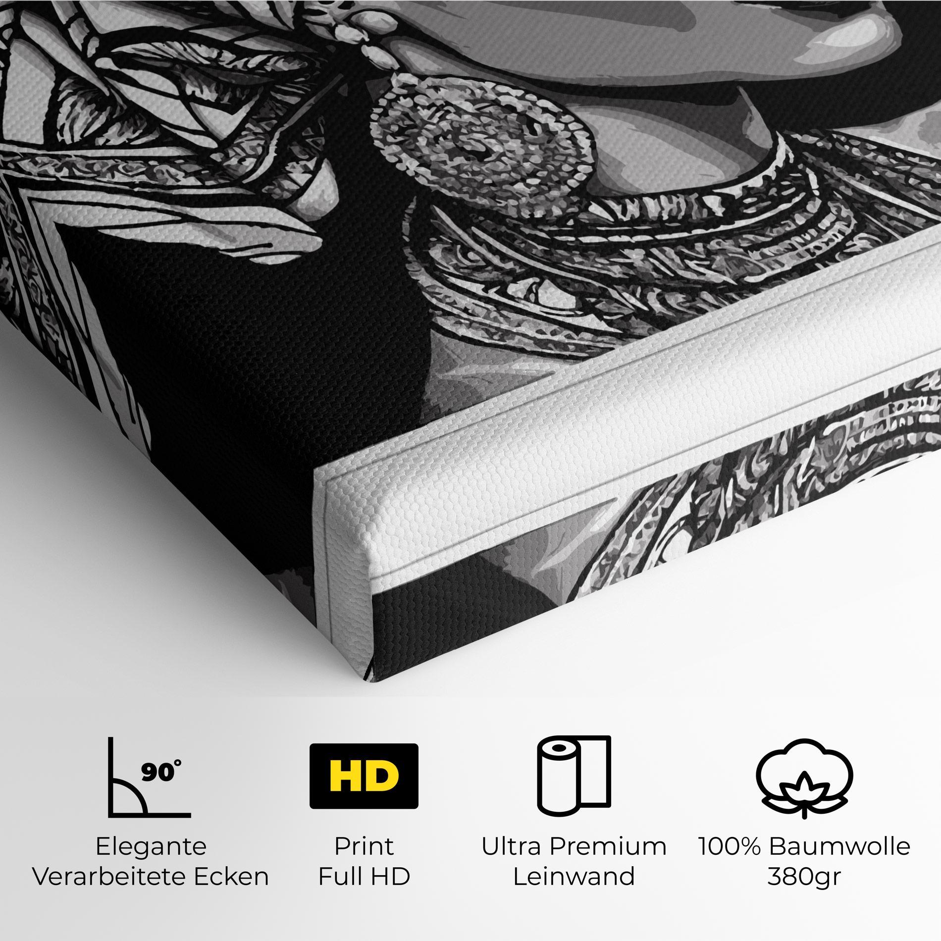 Leinwandbild Beautiful African Lady mockup 4