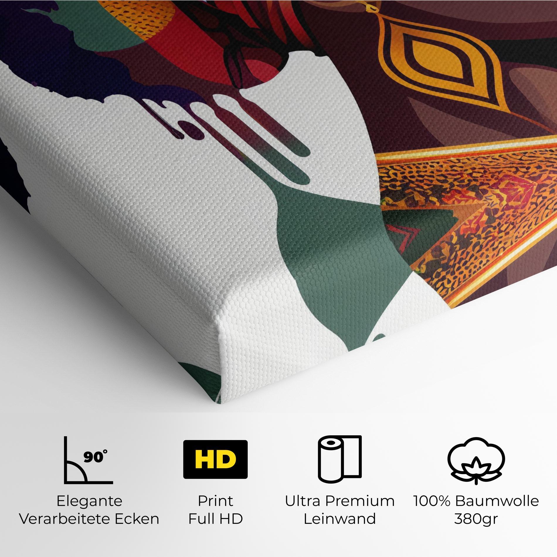 Leinwandbild Colorful African mockup 4