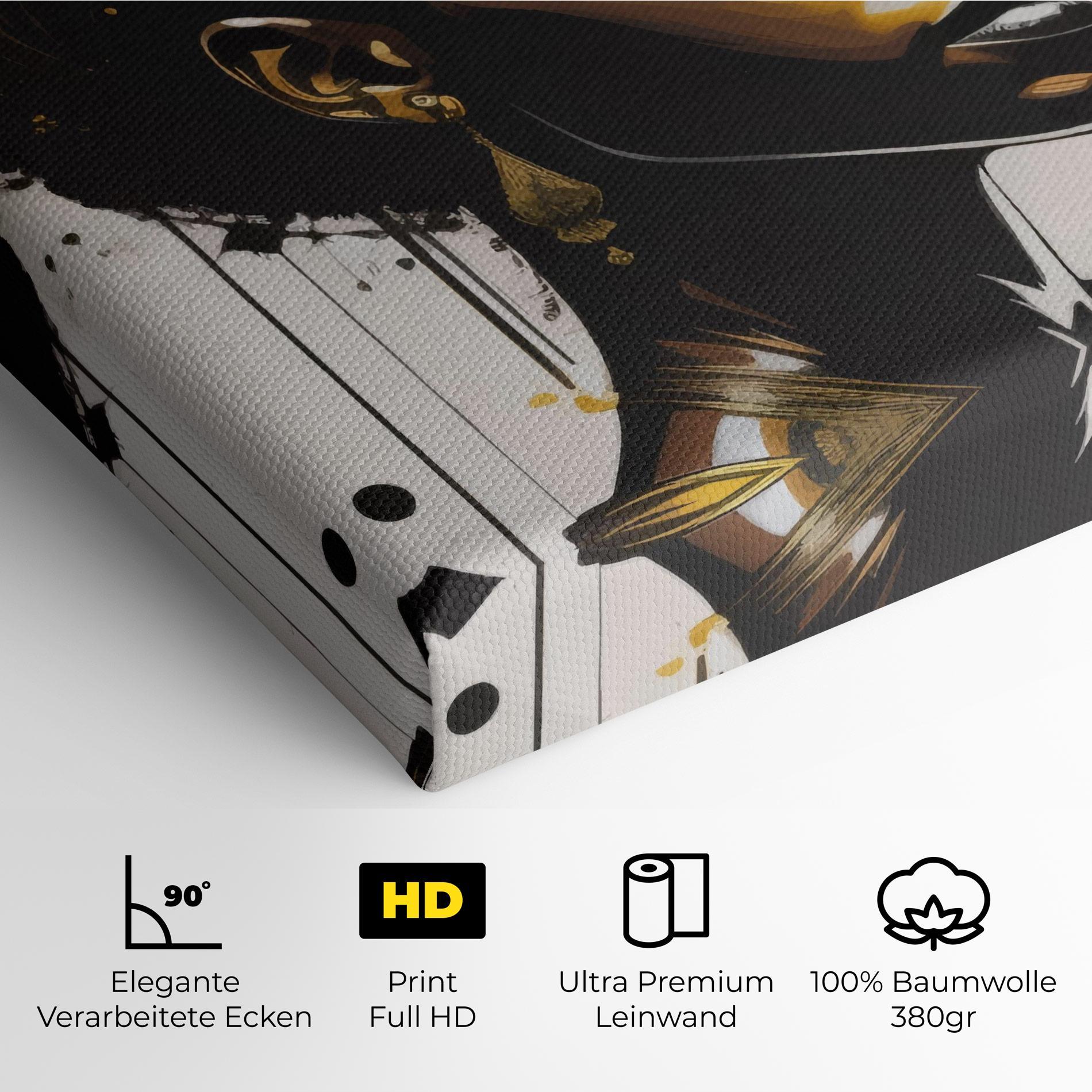 Leinwandbild Gold African Woman mockup 4