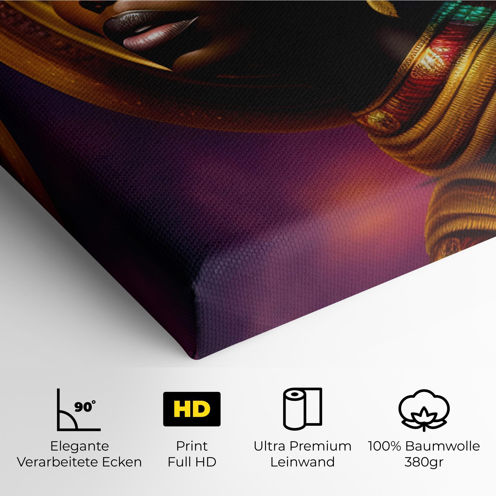 Leinwandbild Golden Crown Woman mockup 4