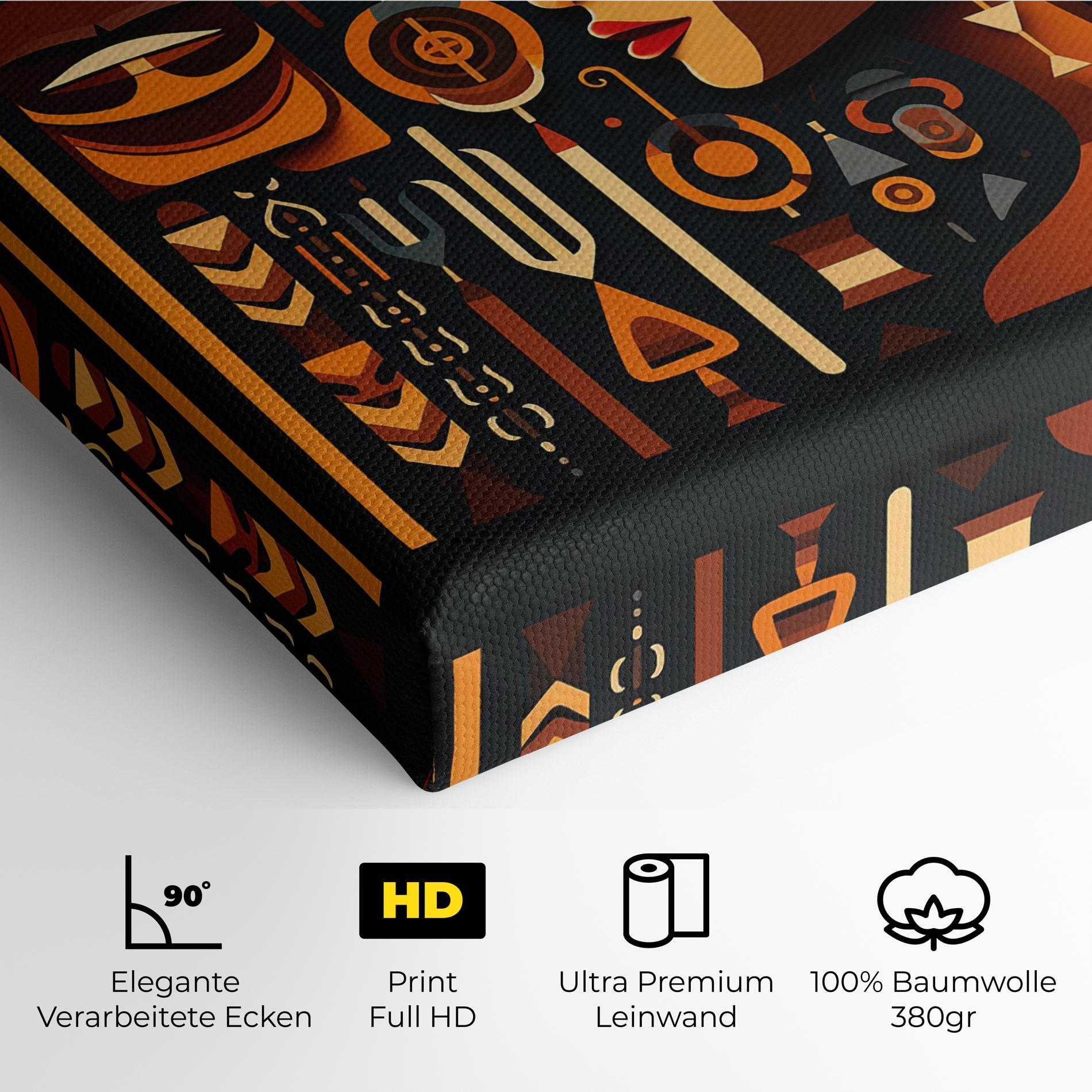 Leinwandbild Old Cultural Elements mockup 4