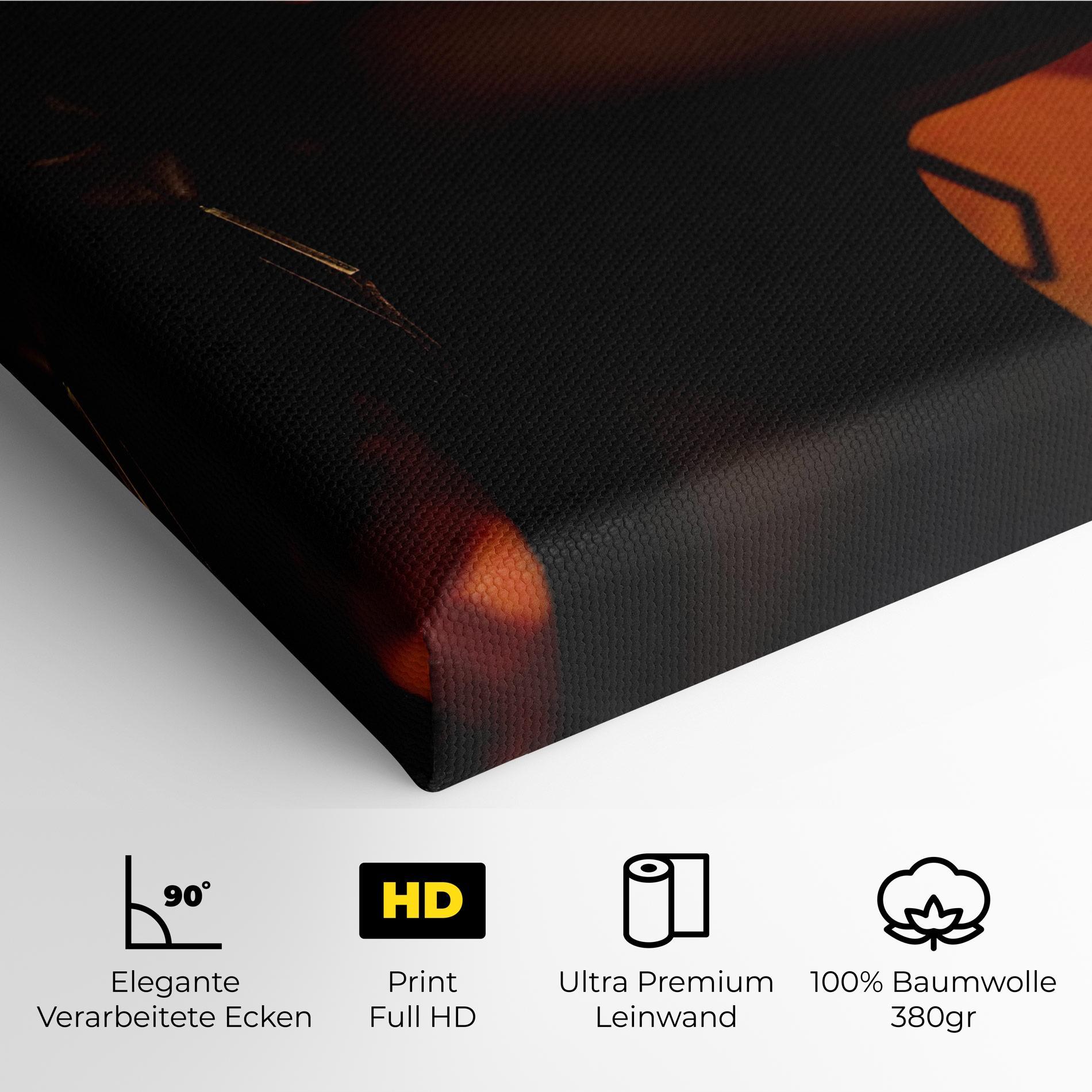 Leinwandbild Orange Makeup Woman mockup 4