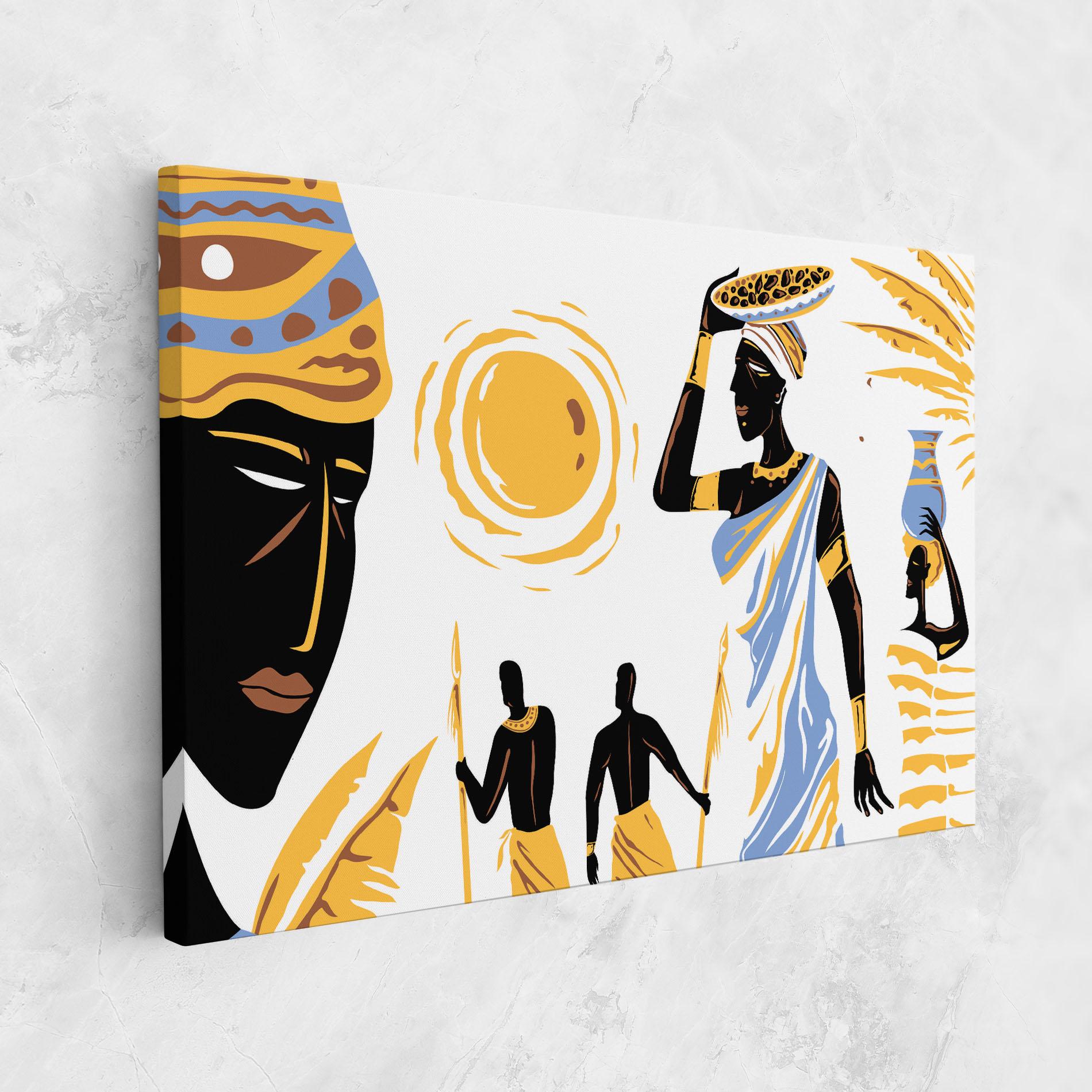 Leinwandbild African Drawing mockup 1
