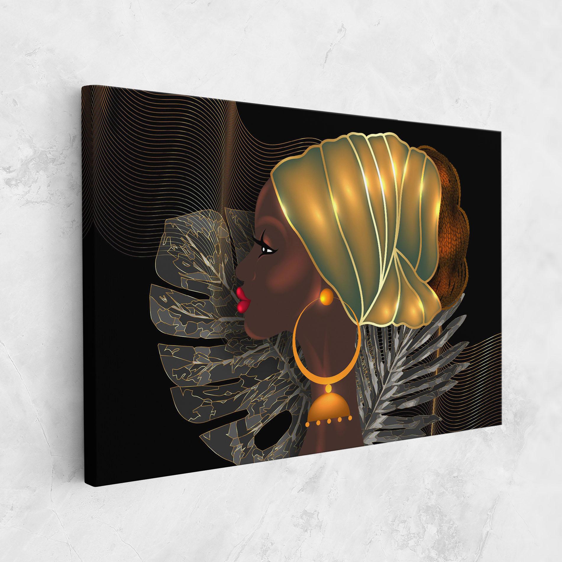 Leinwandbild African Gold Leaf mockup 1