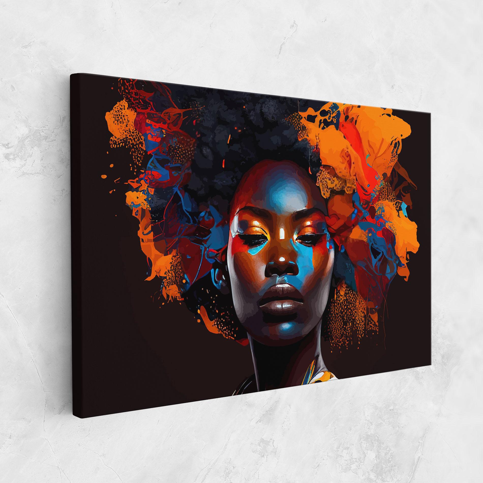 Leinwandbild Africat Yellow Hair mockup 1