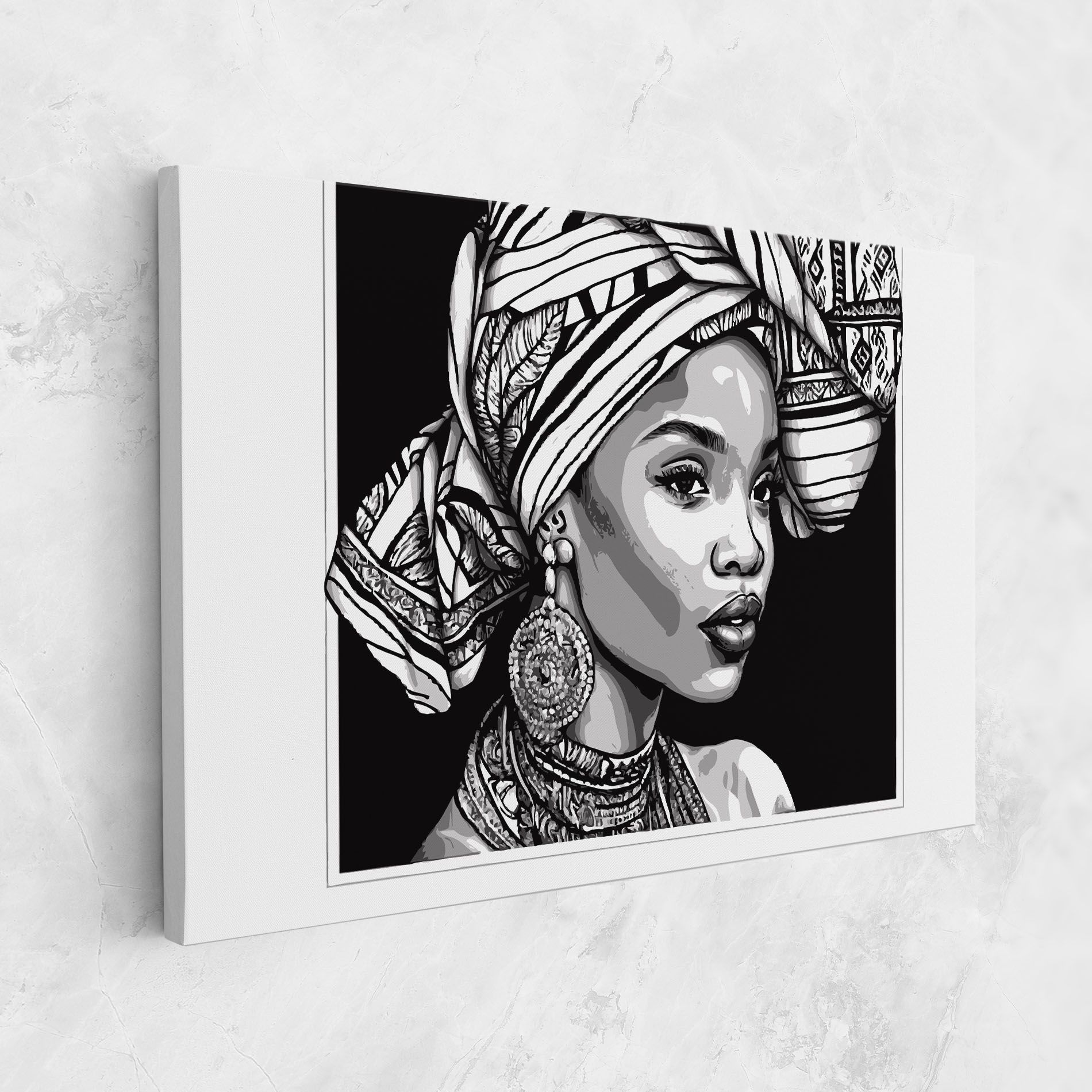 Beautiful African Lady mockup 1
