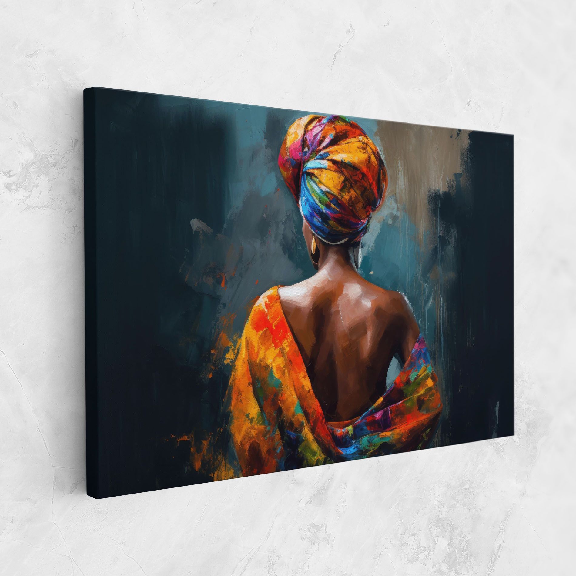 Colorful Turban Woman mockup 1
