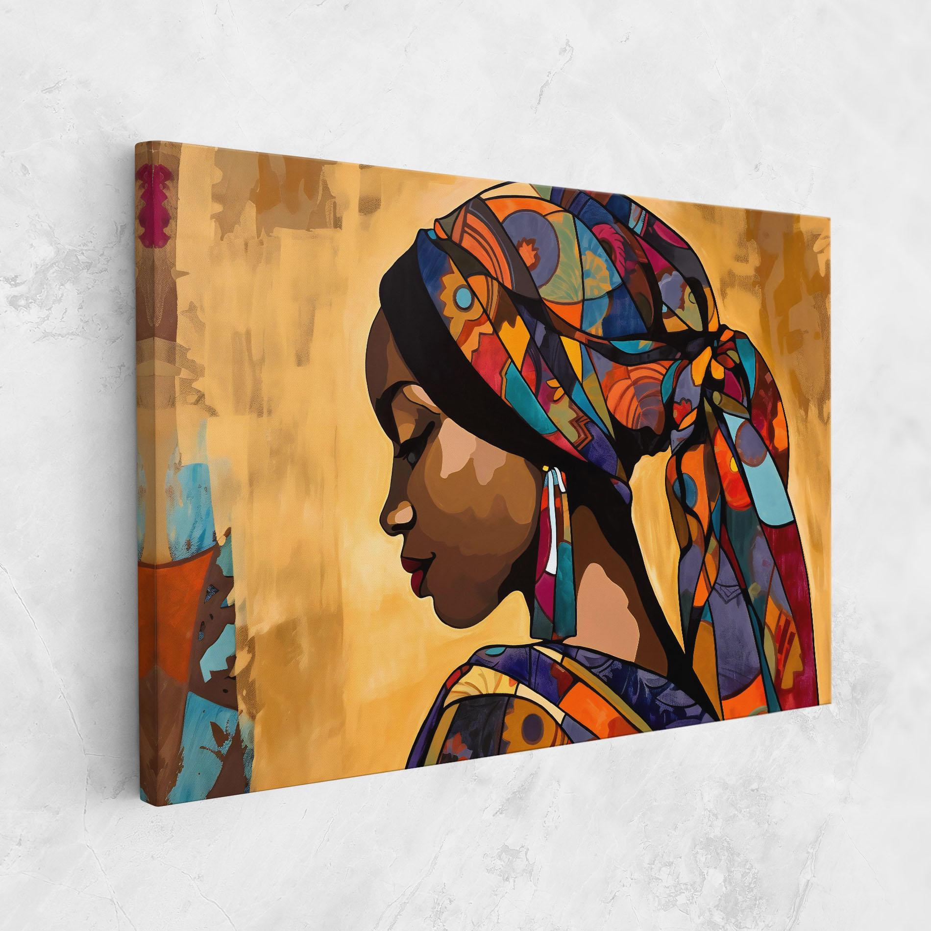 Leinwandbild Headscarf Pretty Woman mockup 1