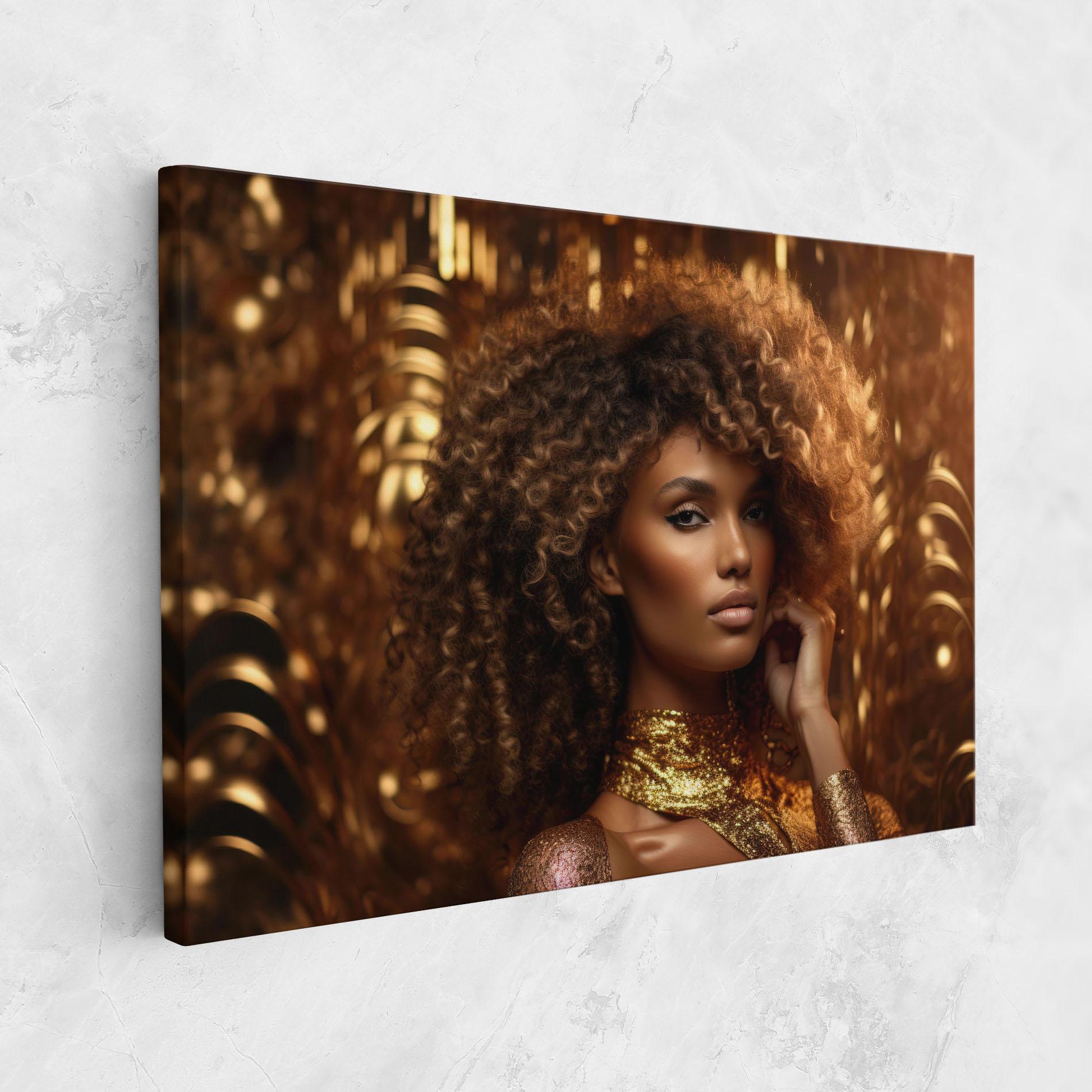 Leinwandbild Radiant Bronze Goddess mockup 1