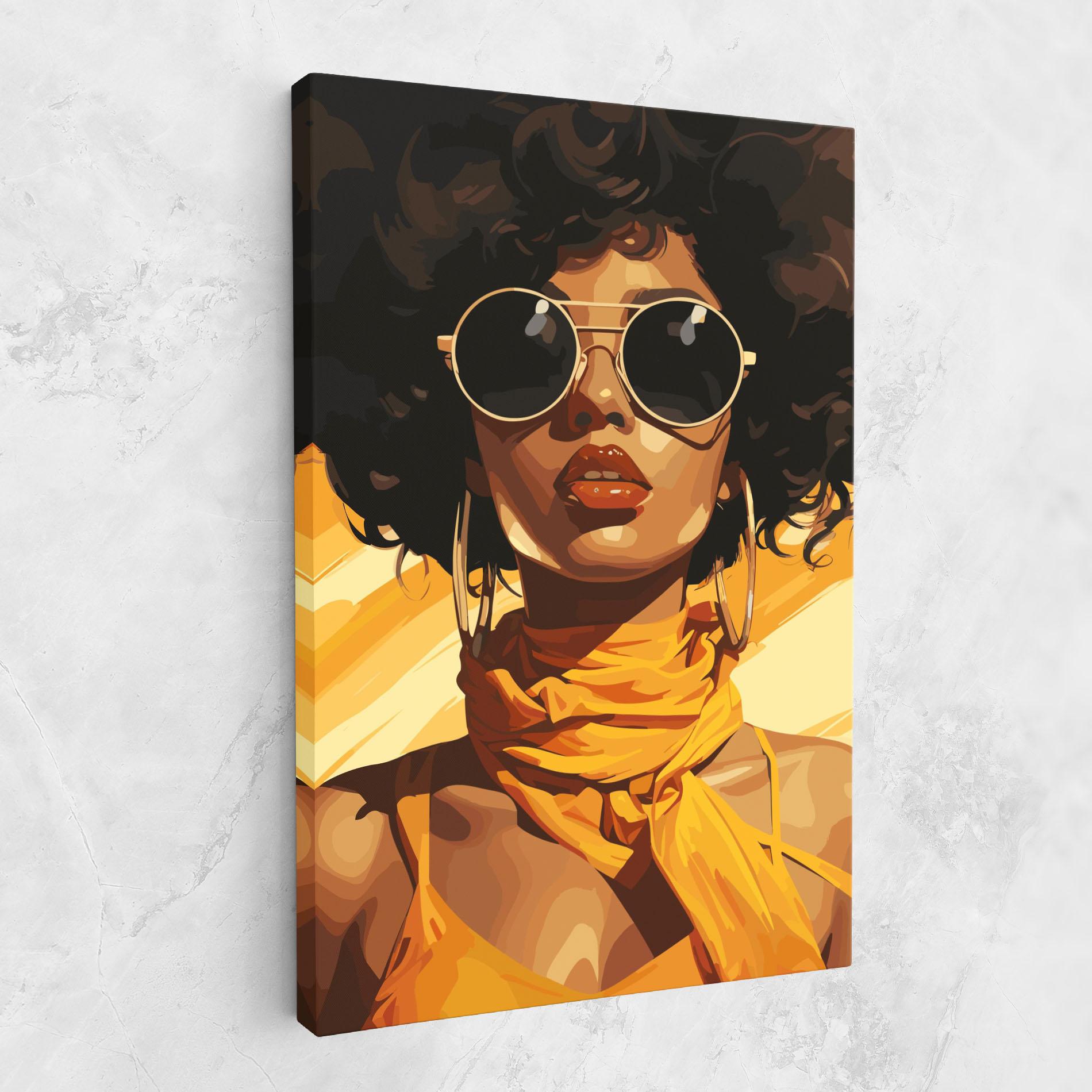 Leinwandbild African Yellow Woman mockup 1
