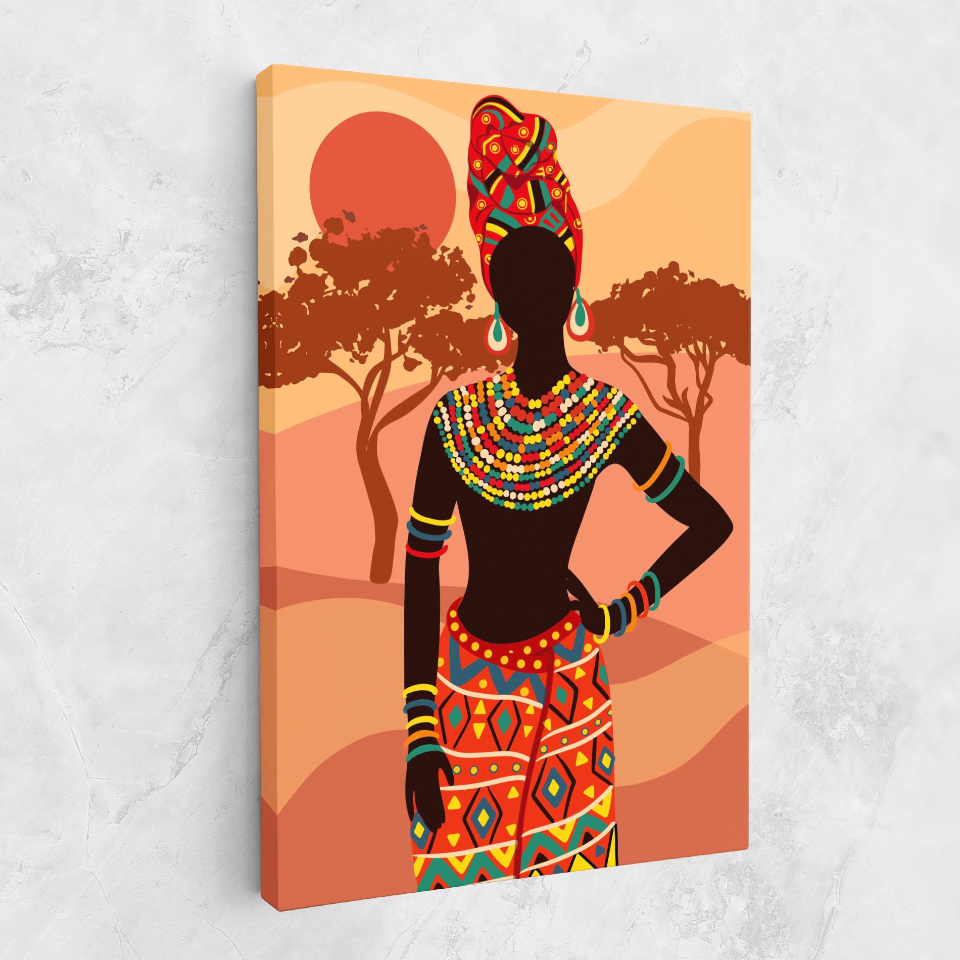 Leinwandbild Ethnic African Color mockup 1