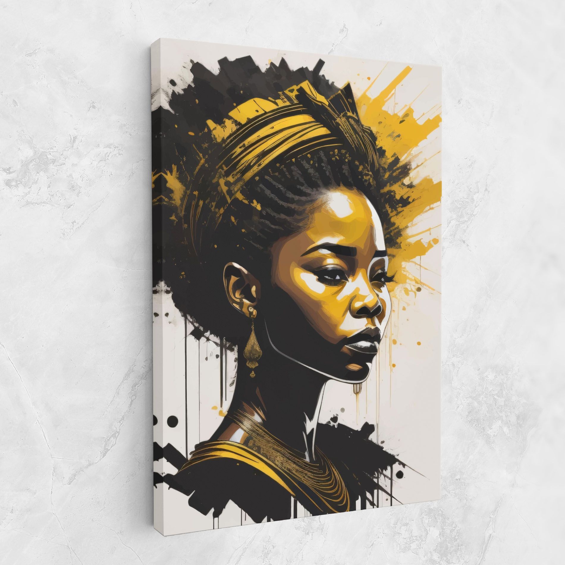 Gold African Woman mockup 1