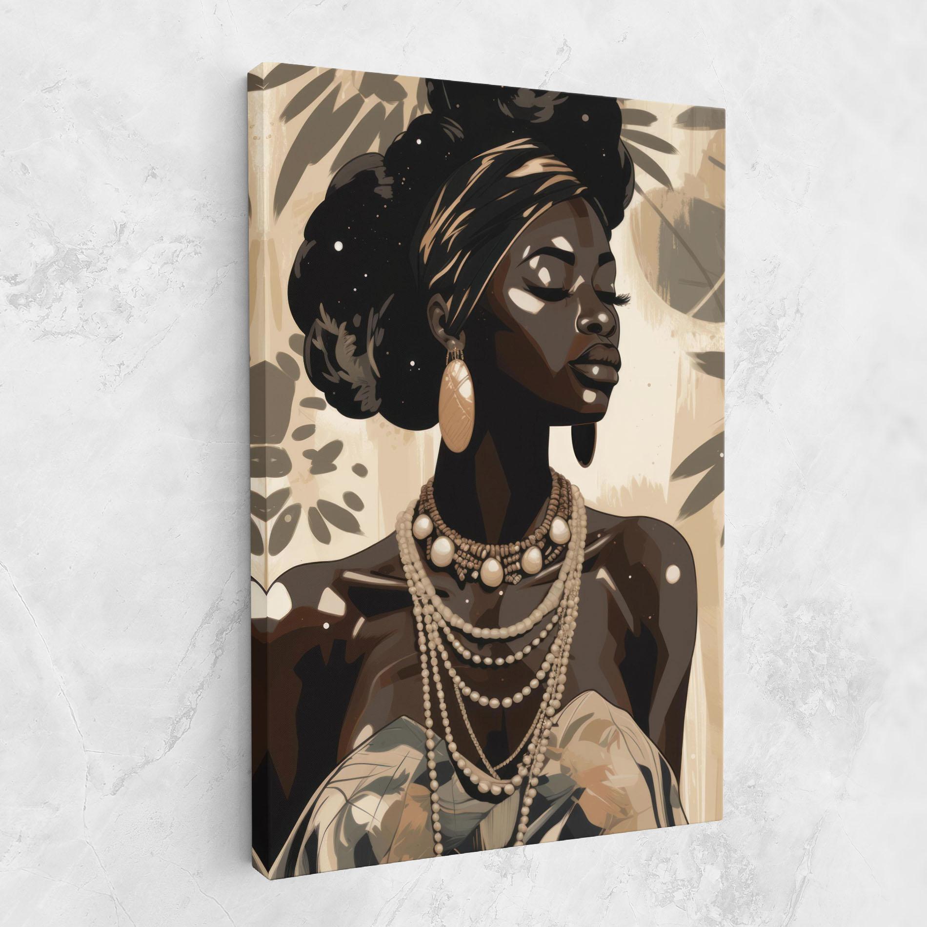 Leinwandbild Wearing Necklace Graphic mockup 1