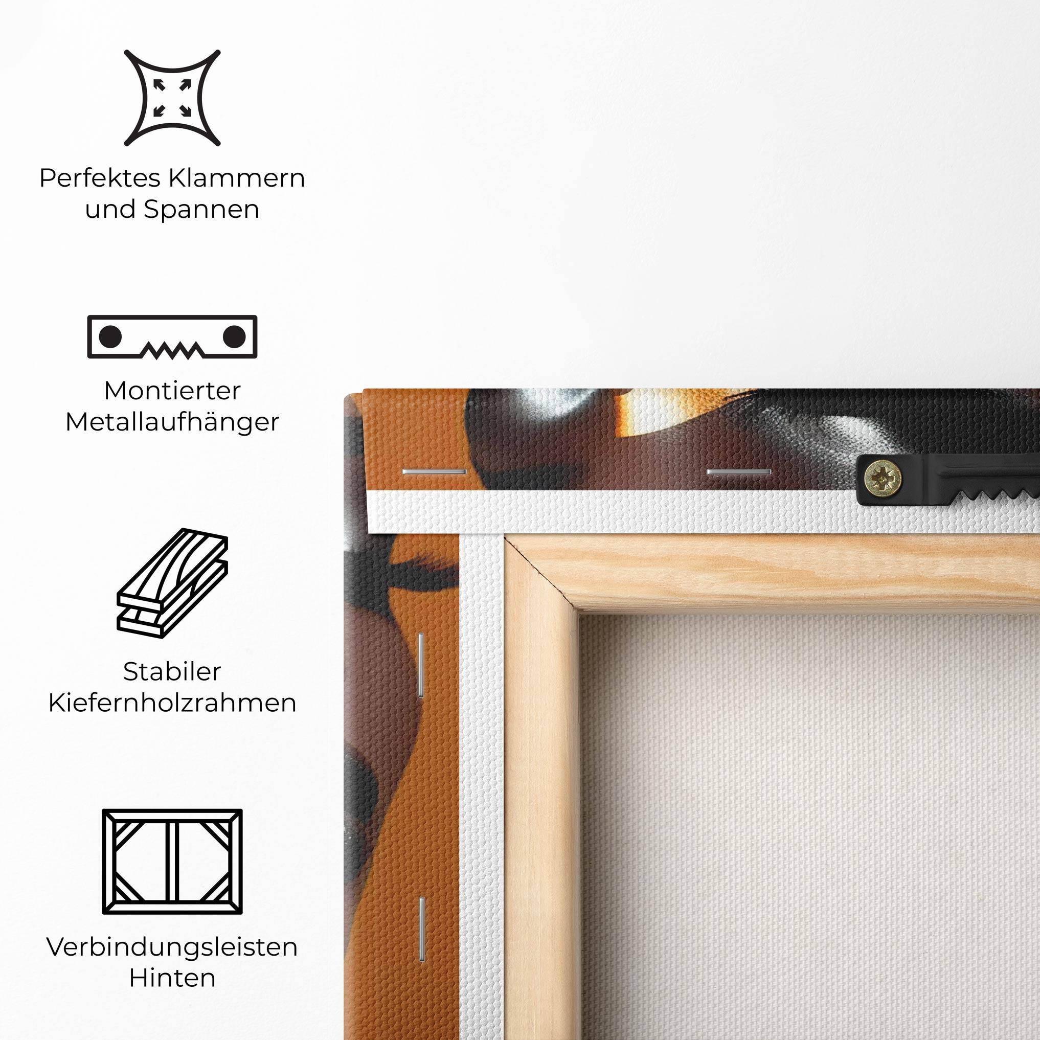 Leinwandbild African Woman On Orange mockup 5