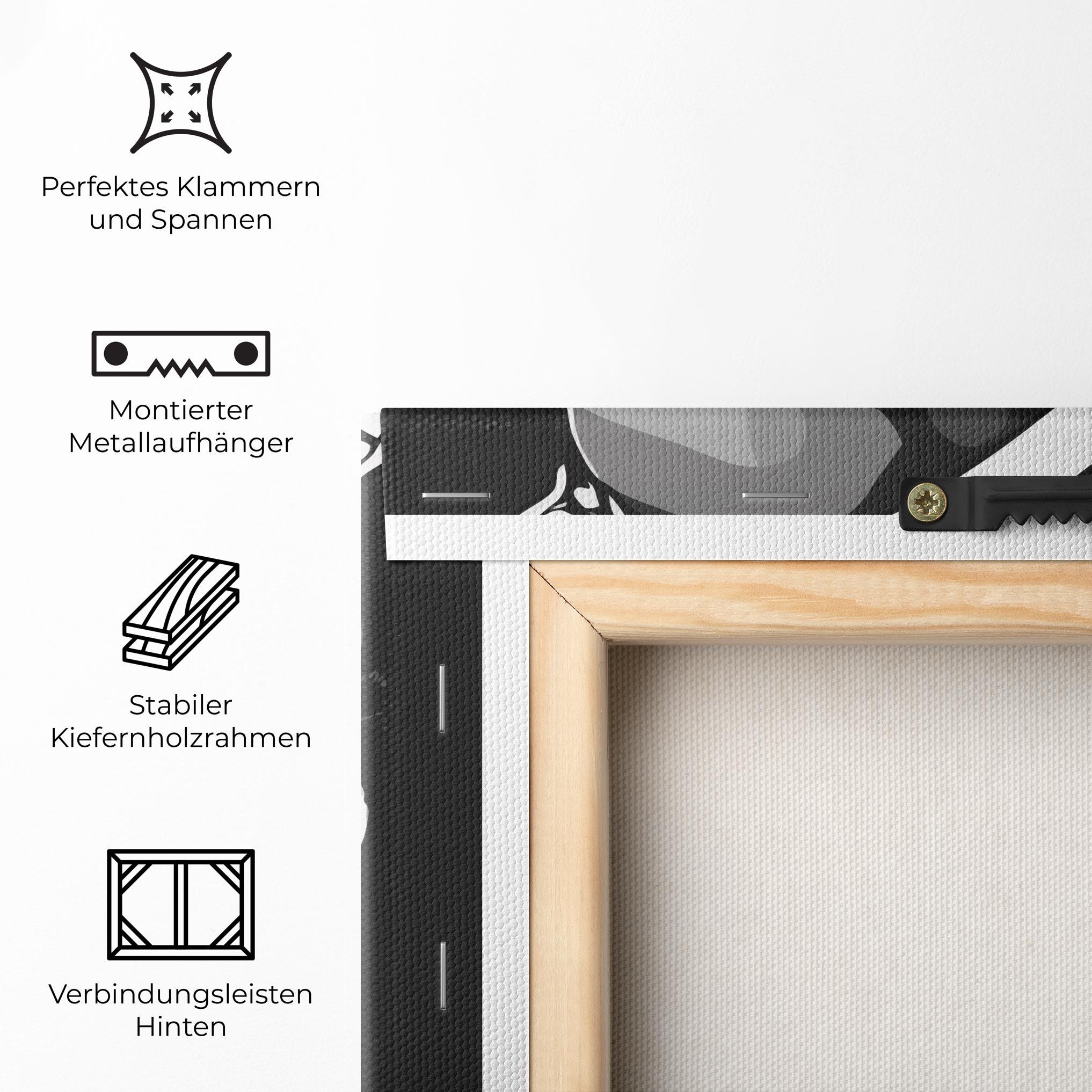 Leinwandbild Black White African mockup 5
