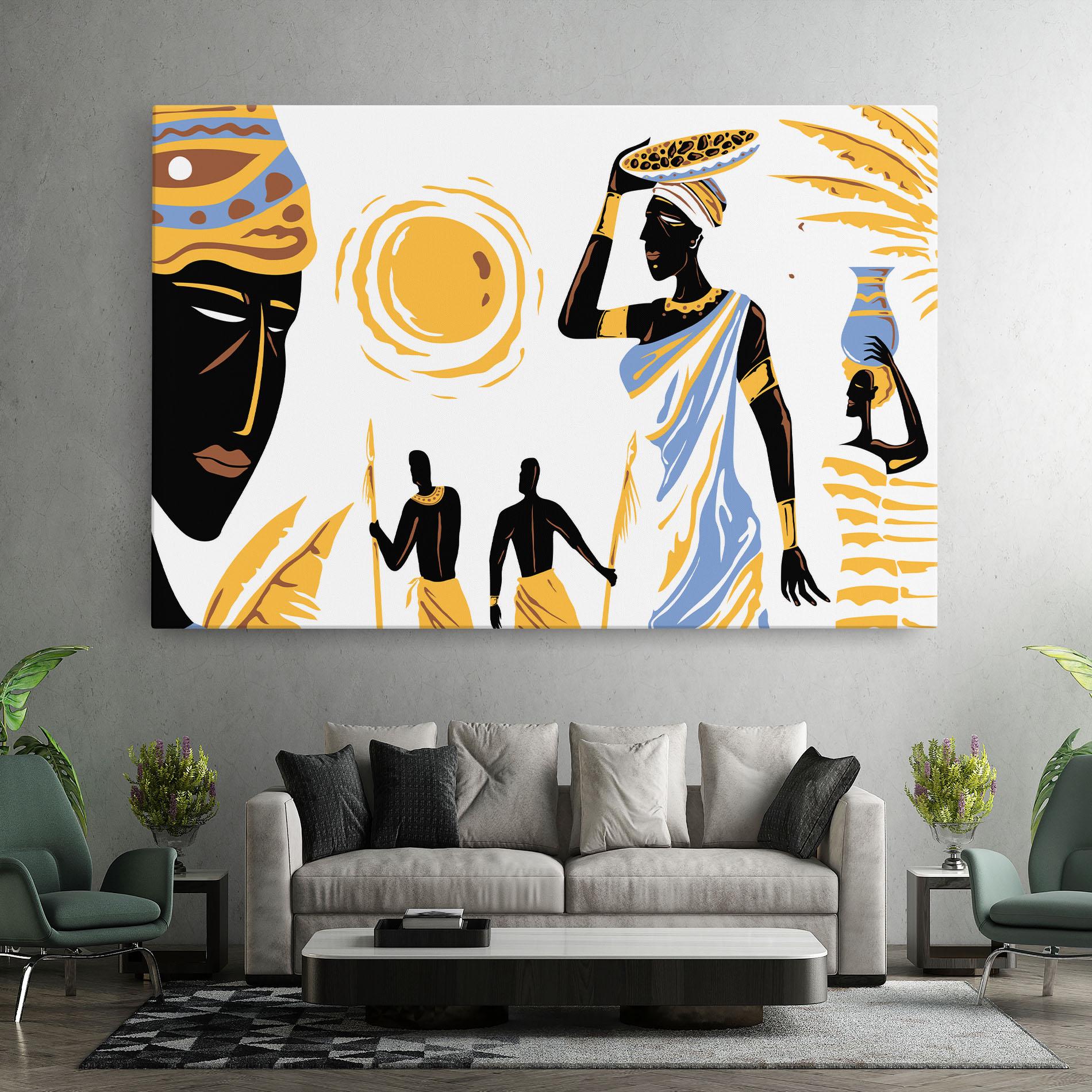 Leinwandbild African Drawing mockup 7