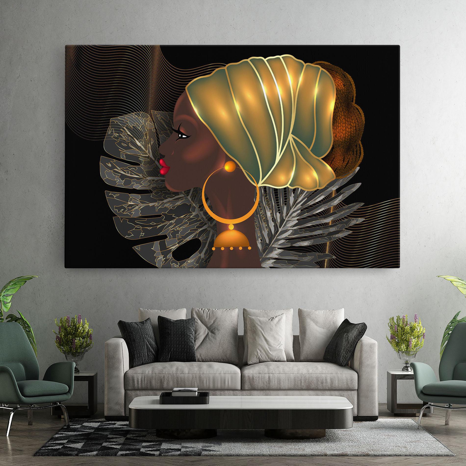 Leinwandbild African Gold Leaf mockup 7