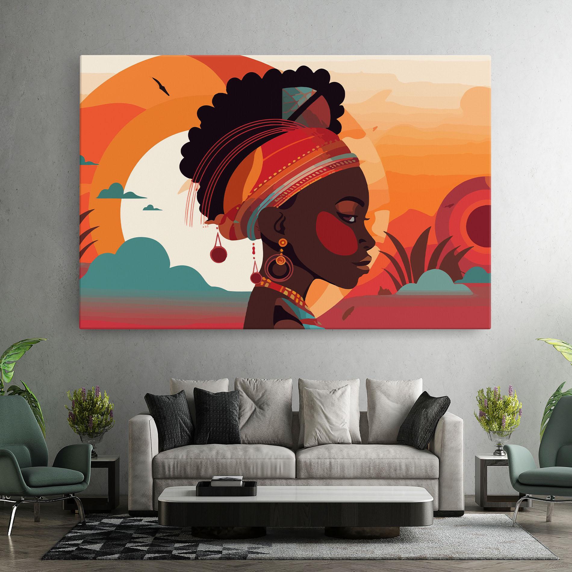 Leinwandbild African Lady Art mockup 7