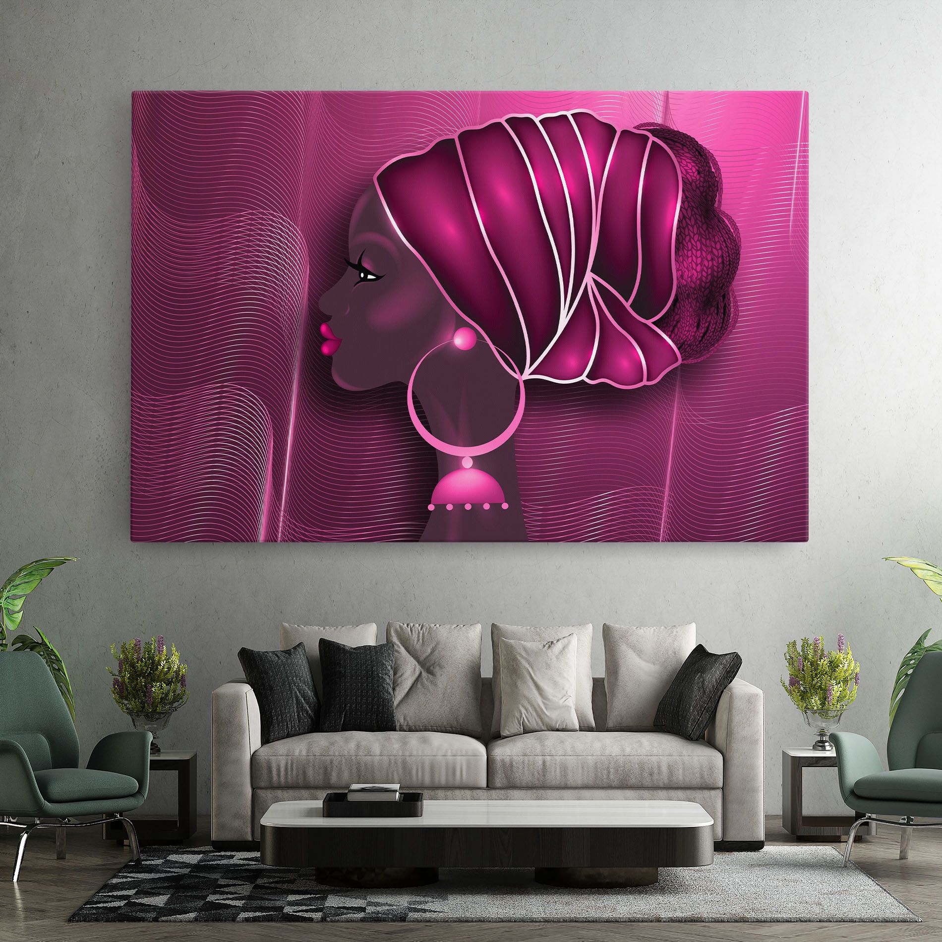 African Pink Woman mockup 7