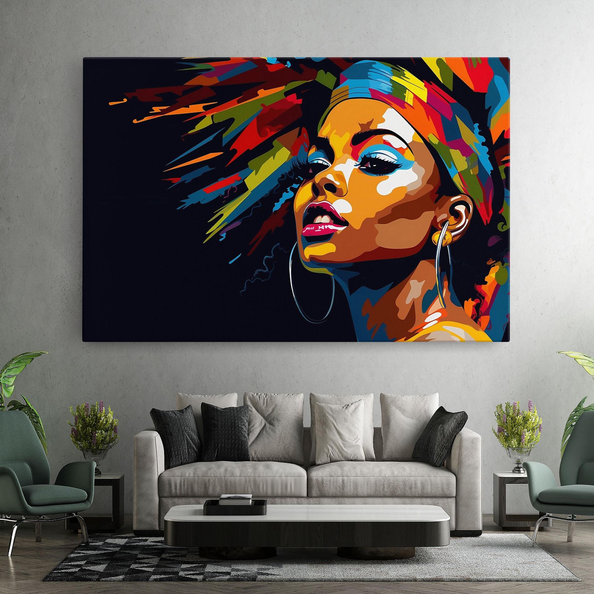 Leinwandbild African Woman Portrait mockup 7