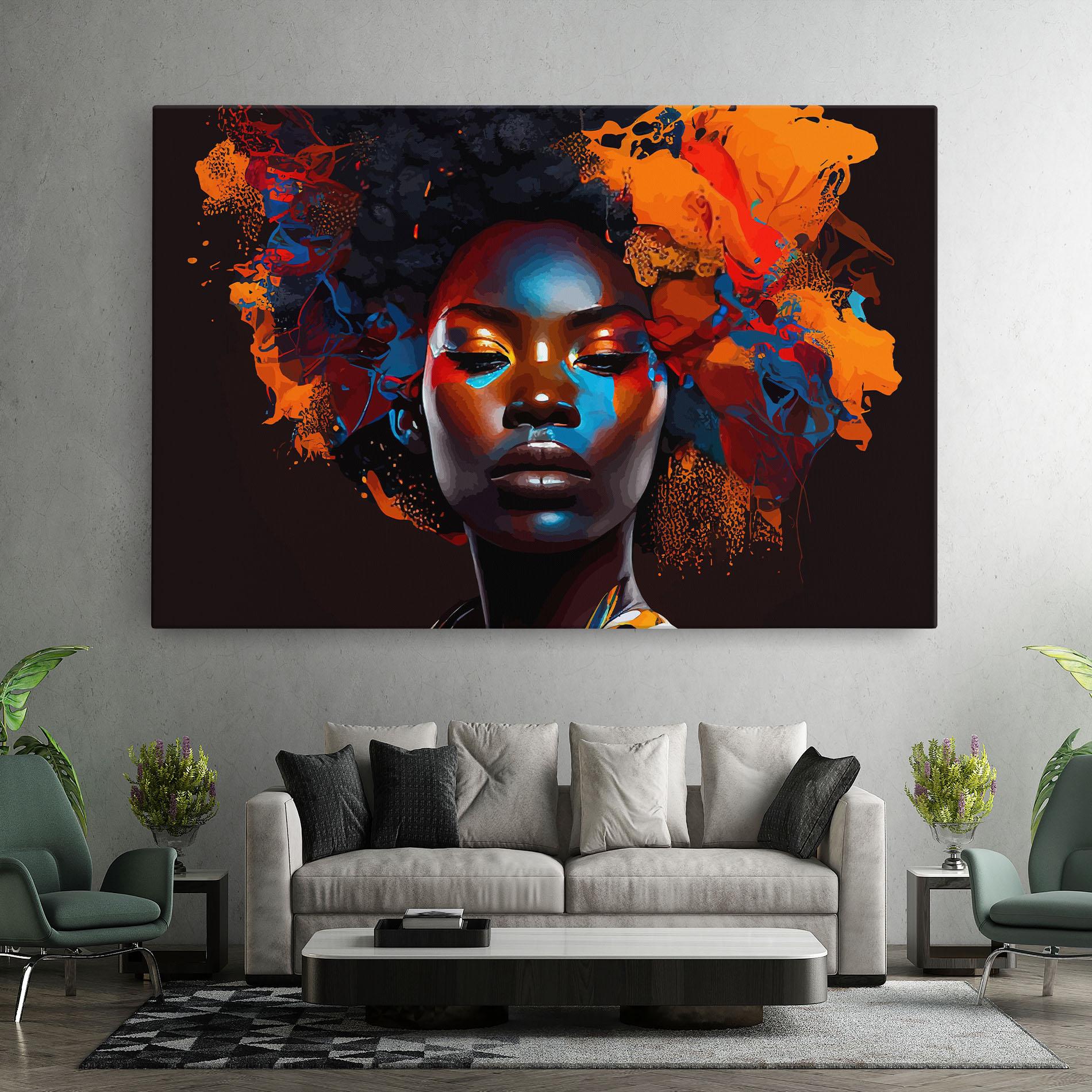 Leinwandbild Africat Yellow Hair mockup 7