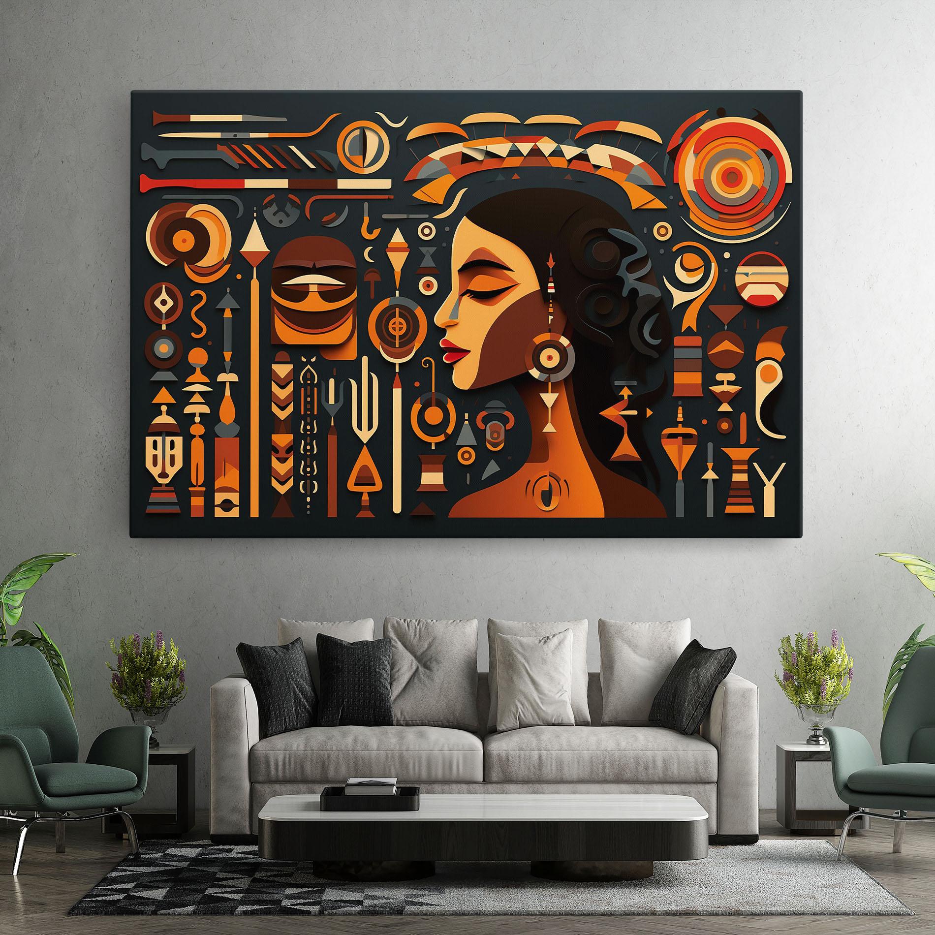 Leinwandbild Old Cultural Elements mockup 7