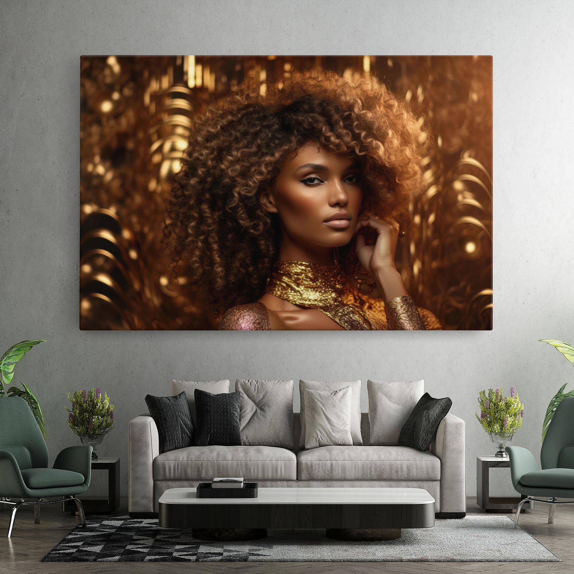 Leinwandbild Radiant Bronze Goddess mockup 7