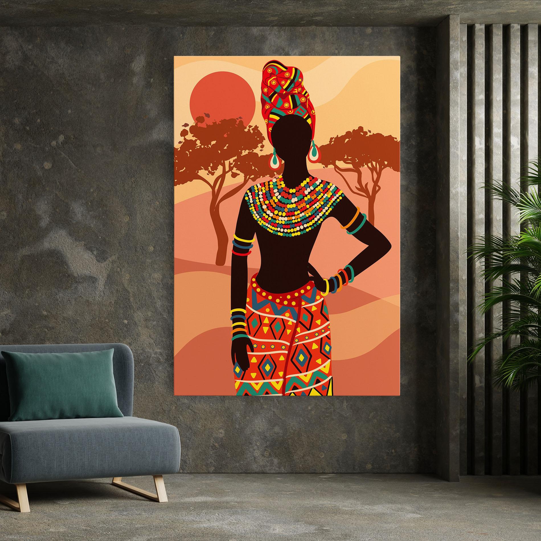 Leinwandbild Ethnic African Color mockup 7