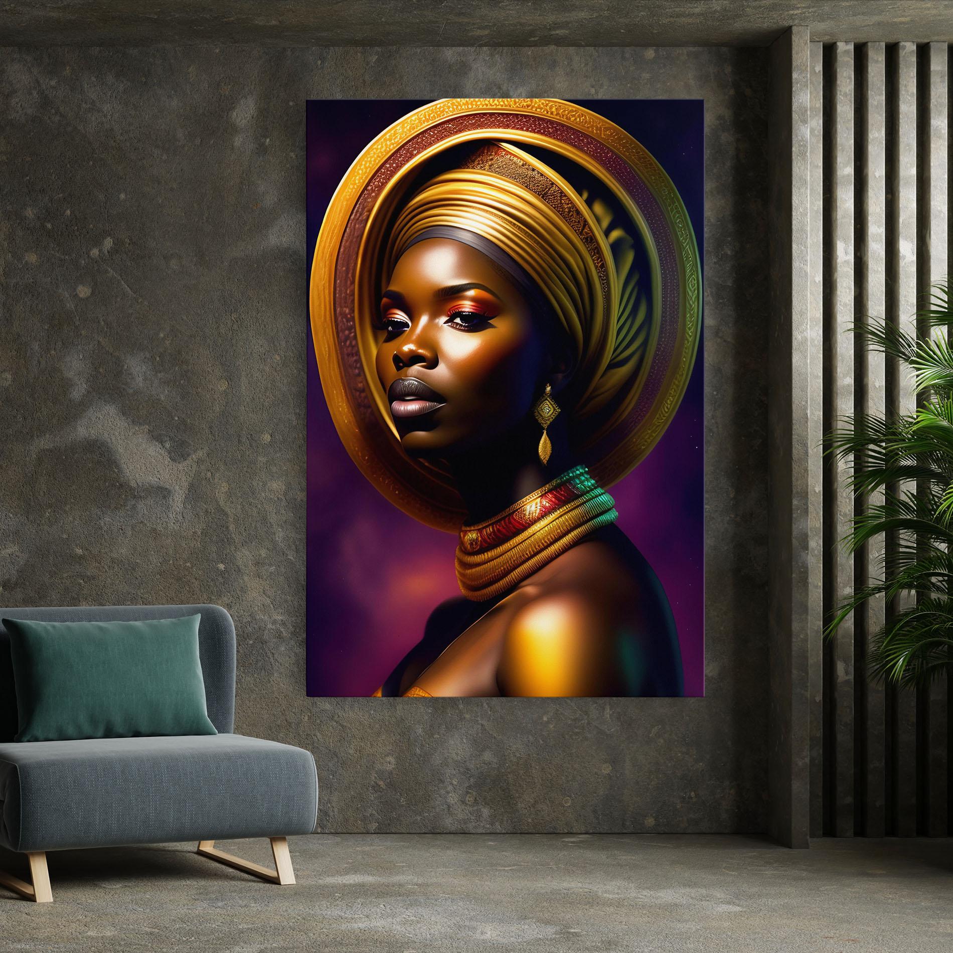 Leinwandbild Golden Crown Woman mockup 7