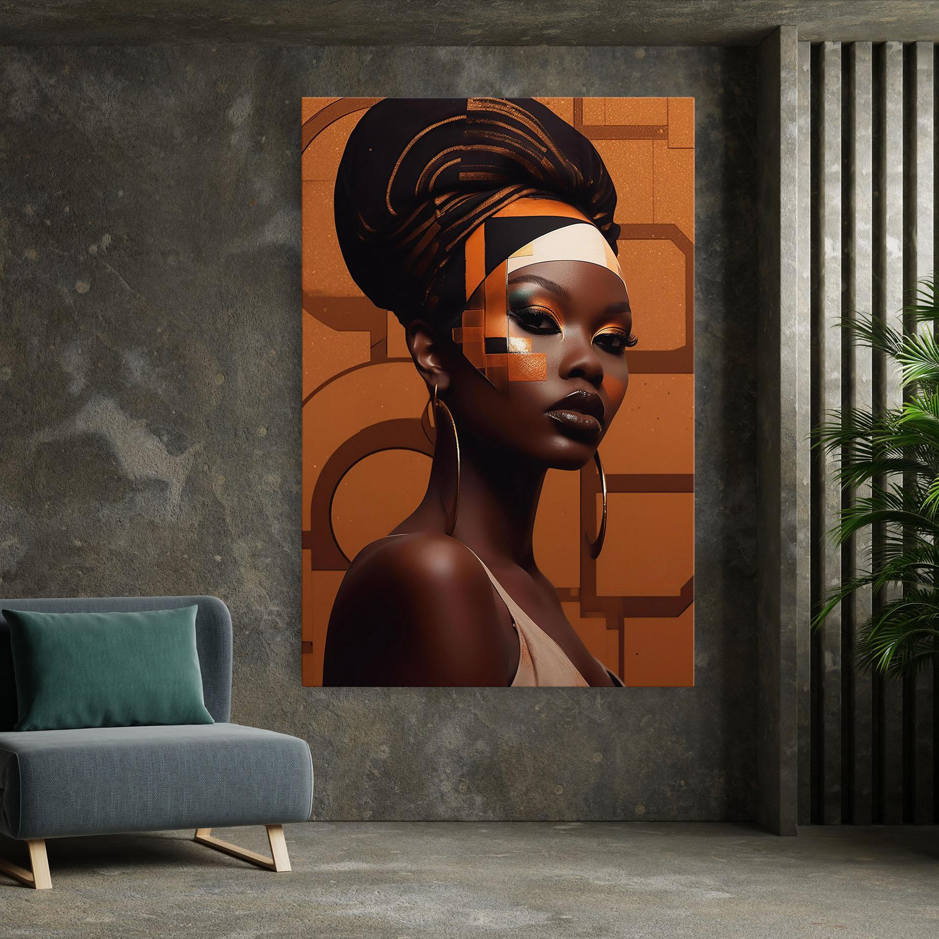 Leinwandbild Interesting African Makeup mockup 7