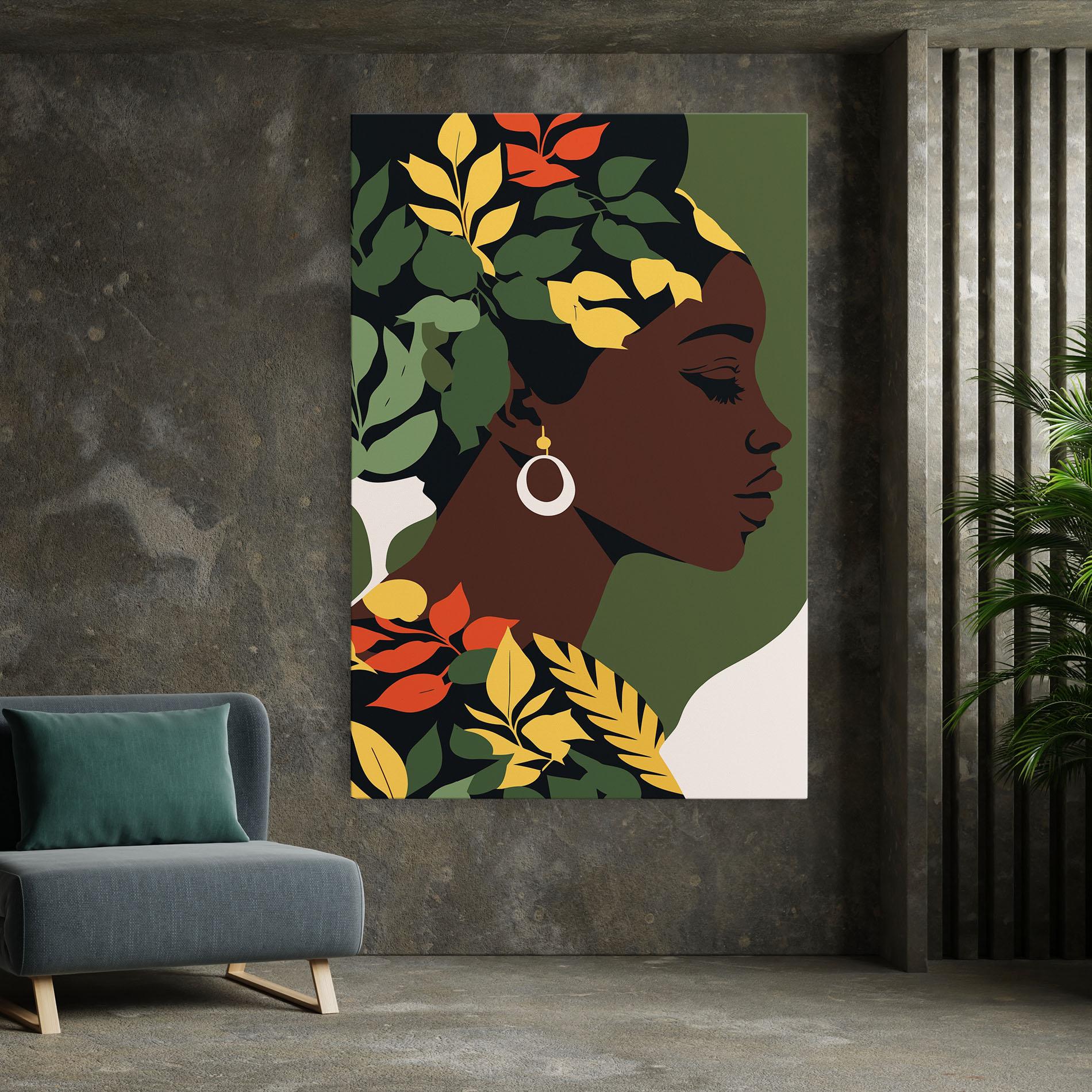 Leinwandbild Yellow Leaf Africa mockup 7