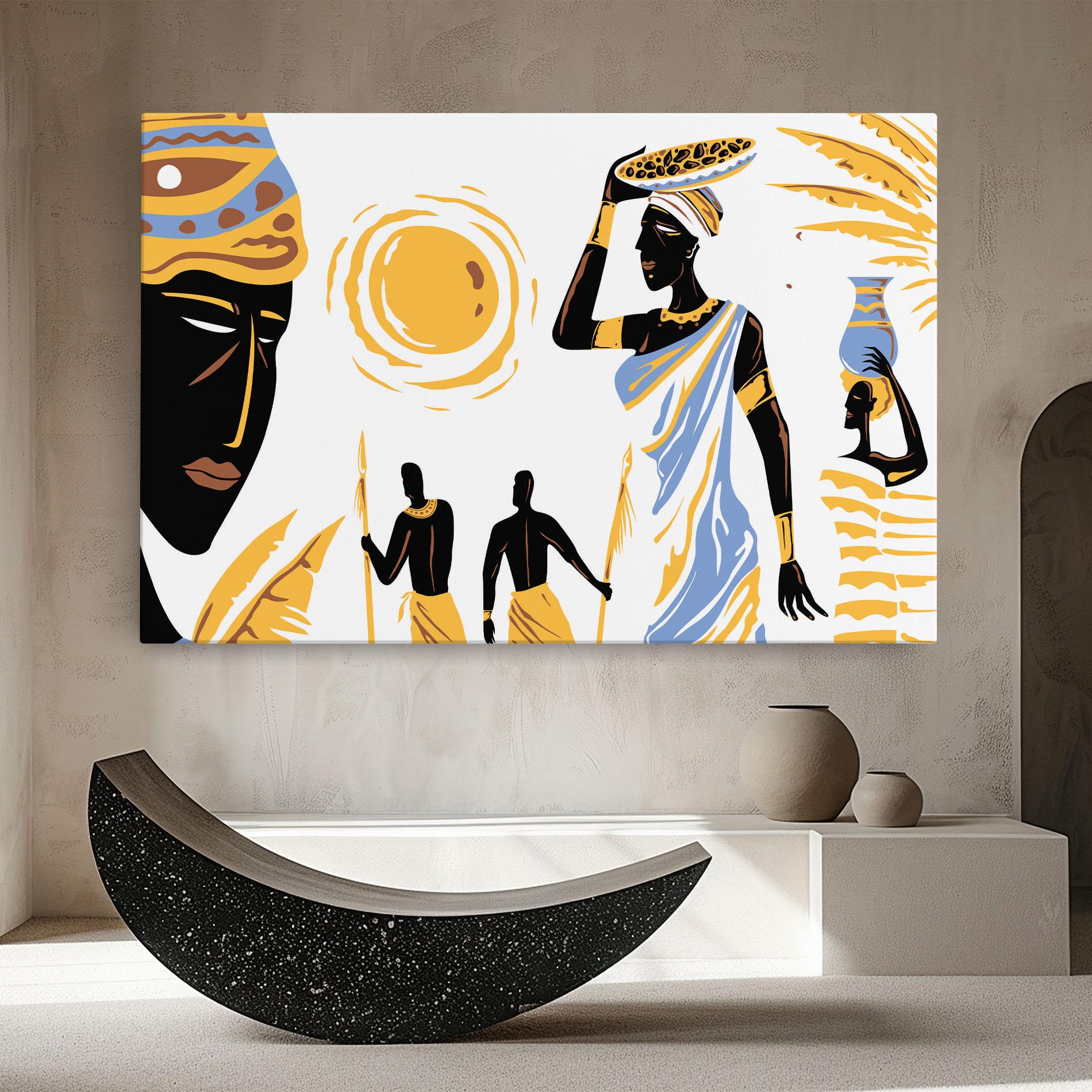 Leinwandbild African Drawing mockup 8